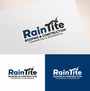 Logo Design by M Art & Design for RainTite Roofing & Construction | Design: #35387042