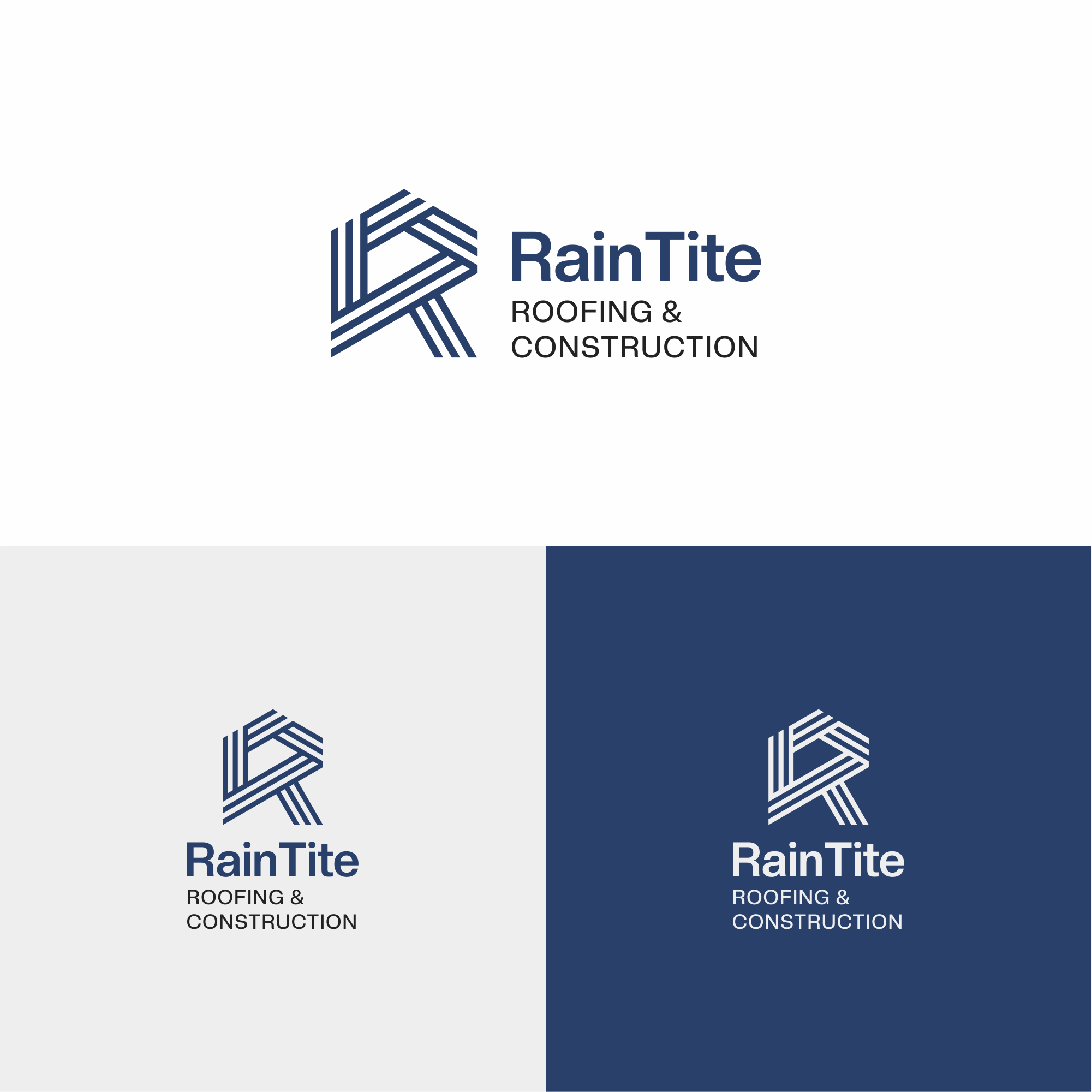 Logo-Design von madrisaldi für RainTite Roofing & Construction | Design #35389533