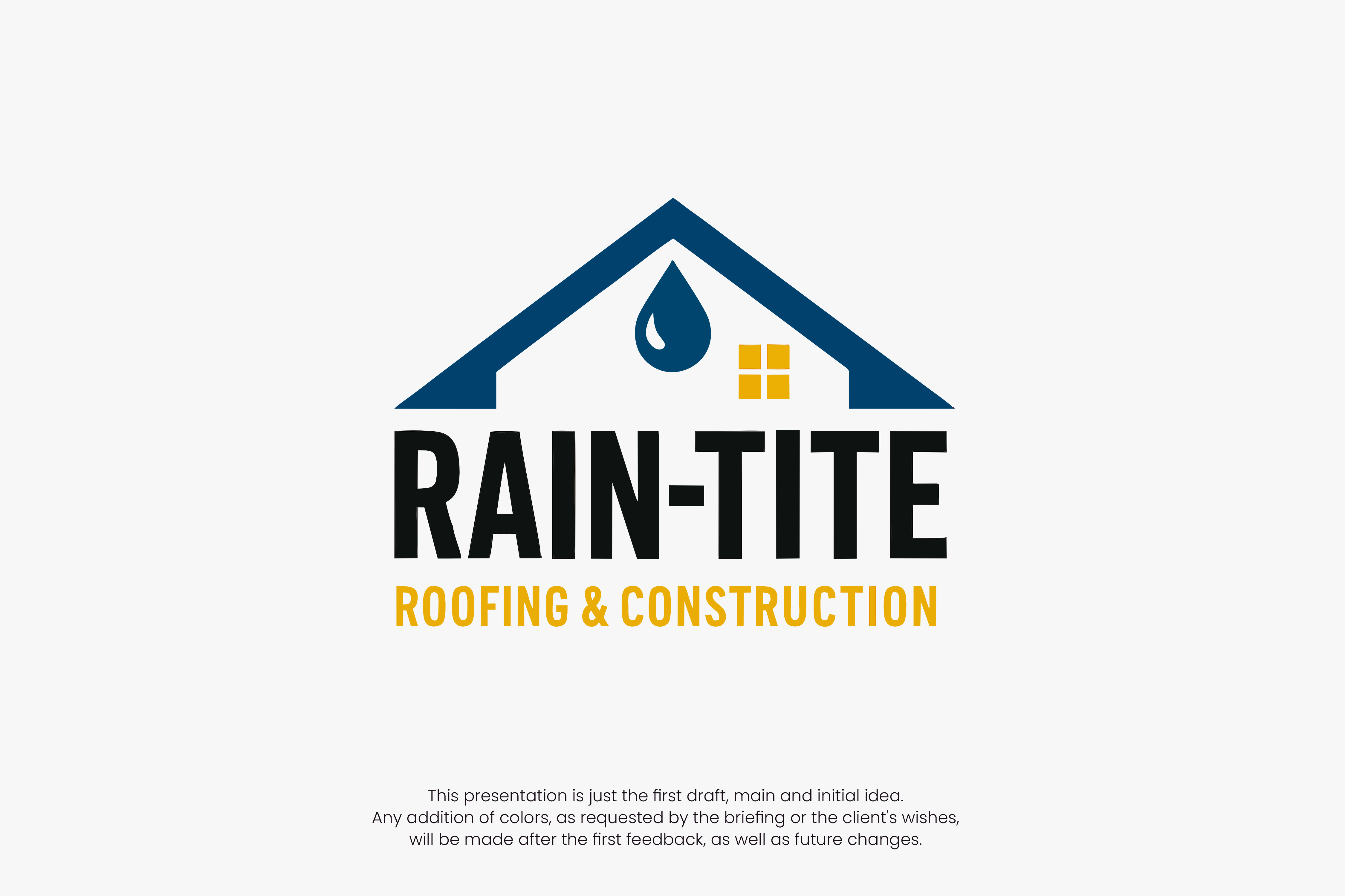 Logo Design by AwesoMind for RainTite Roofing & Construction | Design #35433780