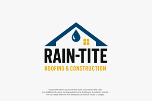 Design de Logo par AwesoMind pour RainTite Roofing & Construction | Design : #35433780