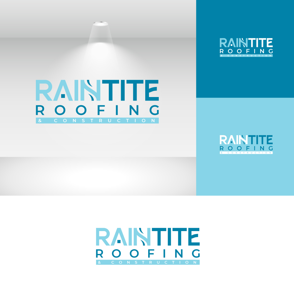 Logo Design by YourLogoMaster for RainTite Roofing & Construction | Design #35398906