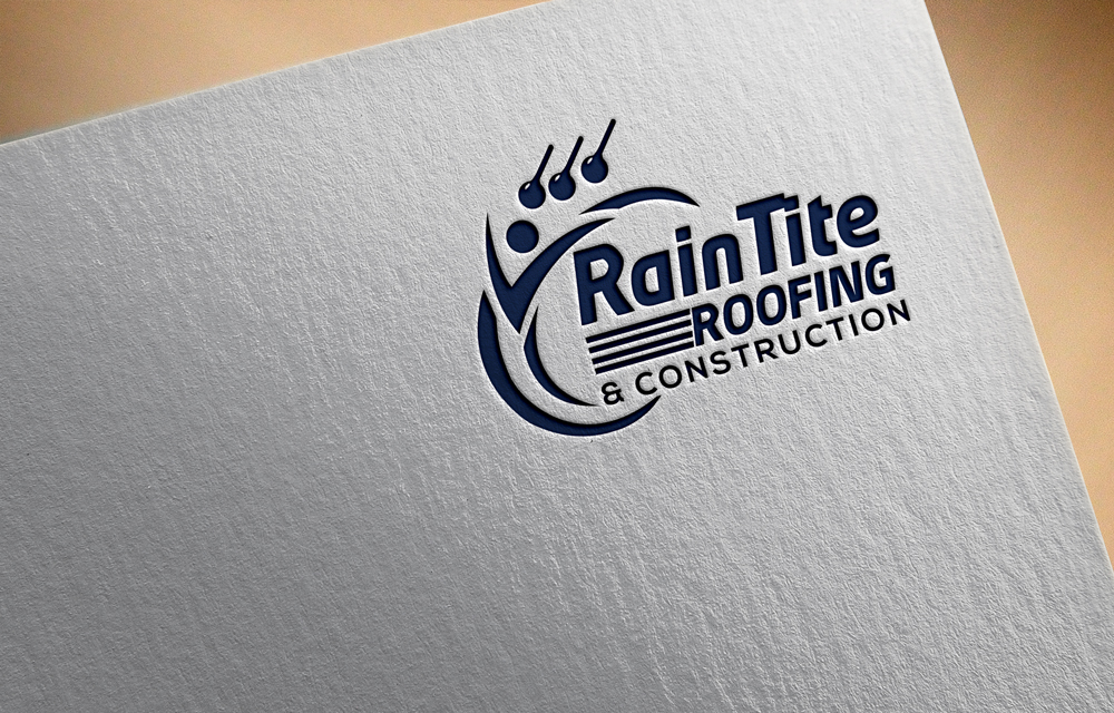 Diseño de Logo por luxydesign para RainTite Roofing & Construction | Diseño #35387656