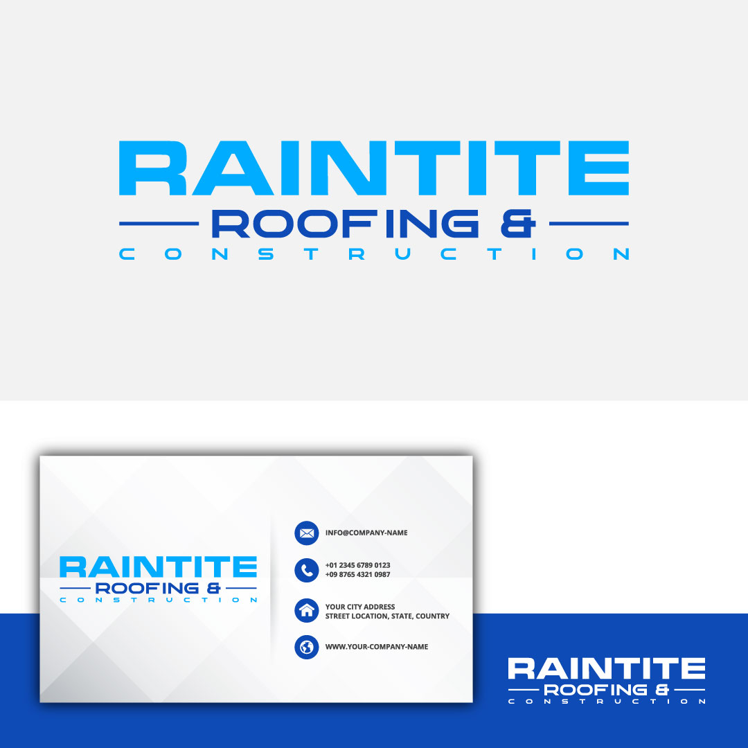 Logo Design by SAM-ART for RainTite Roofing & Construction | Design #35387815