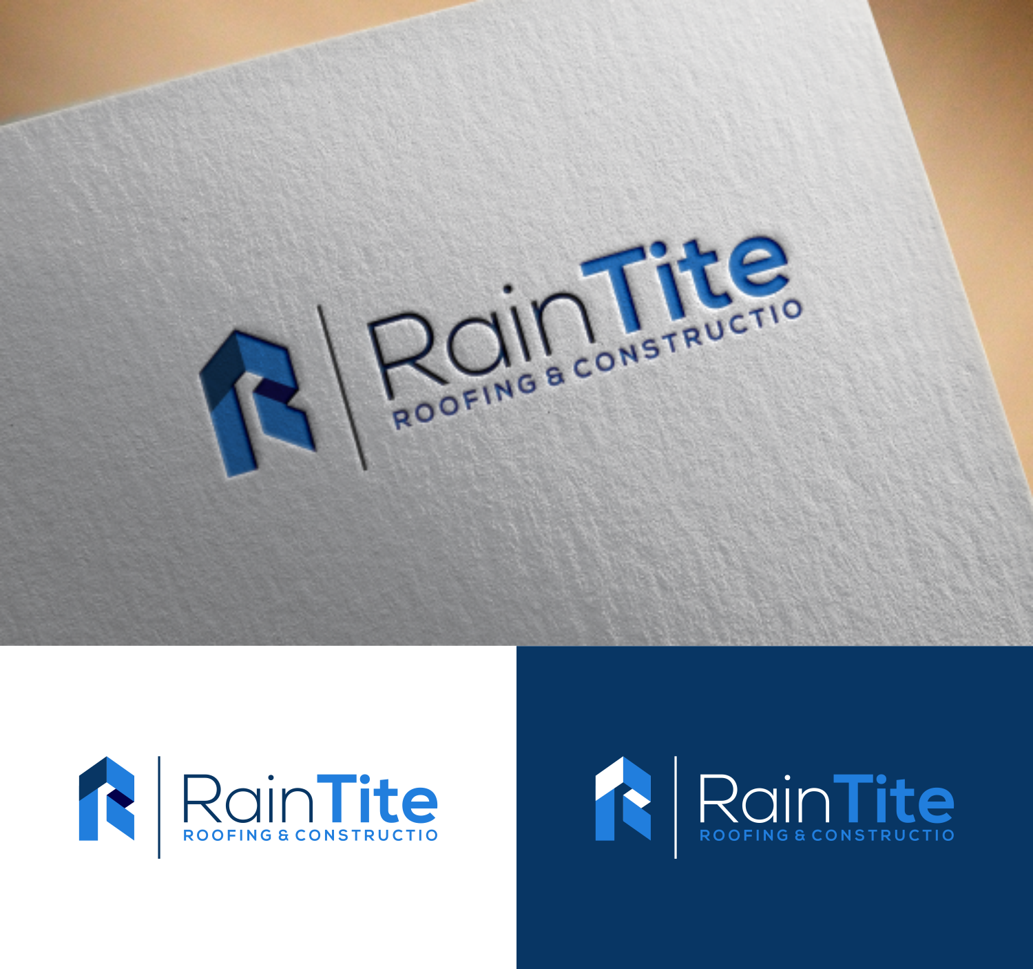 Logo Design by healer1617 for RainTite Roofing & Construction | Design #35388454
