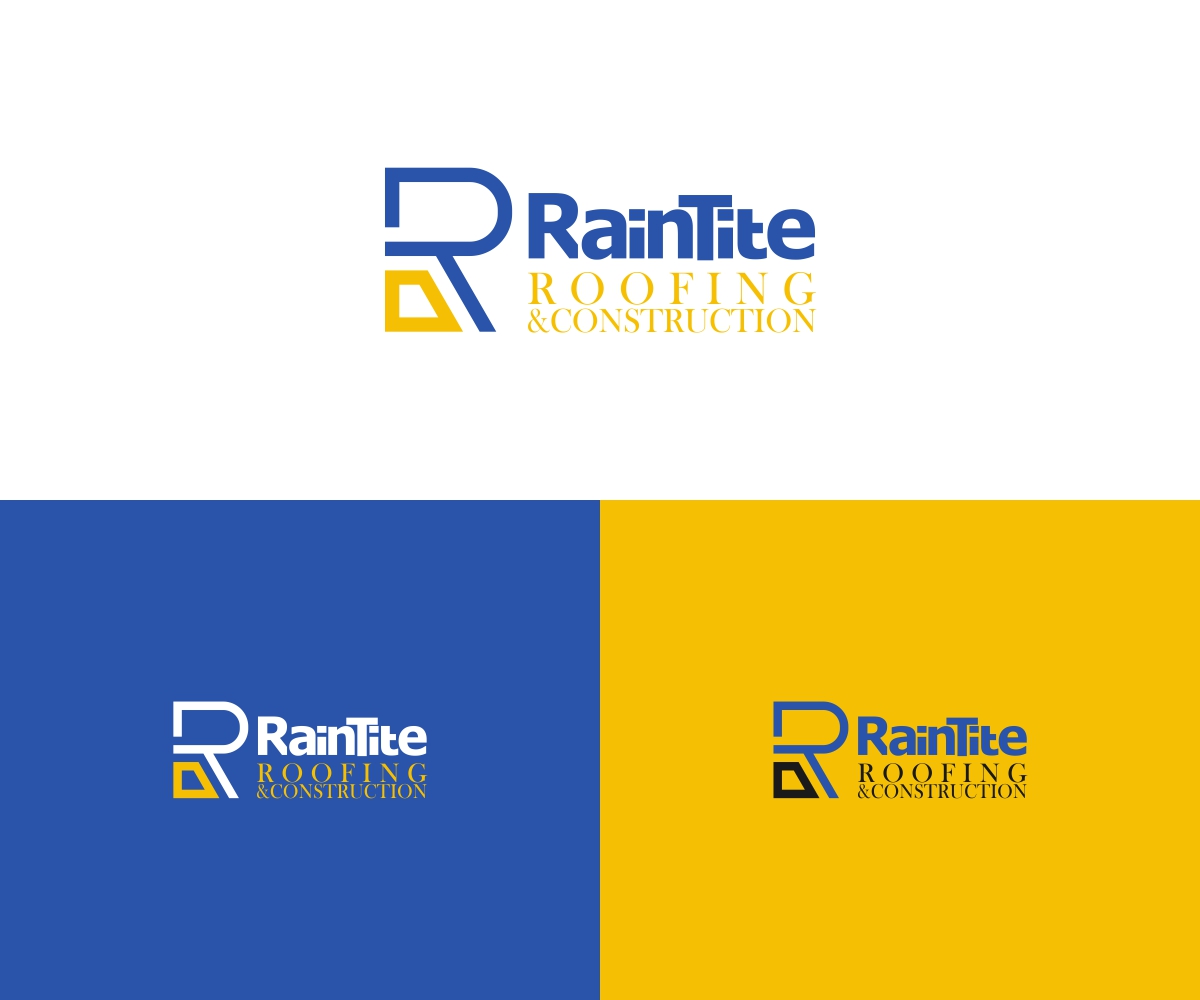 Diseño de Logo por agata.std para RainTite Roofing & Construction | Diseño #35389938