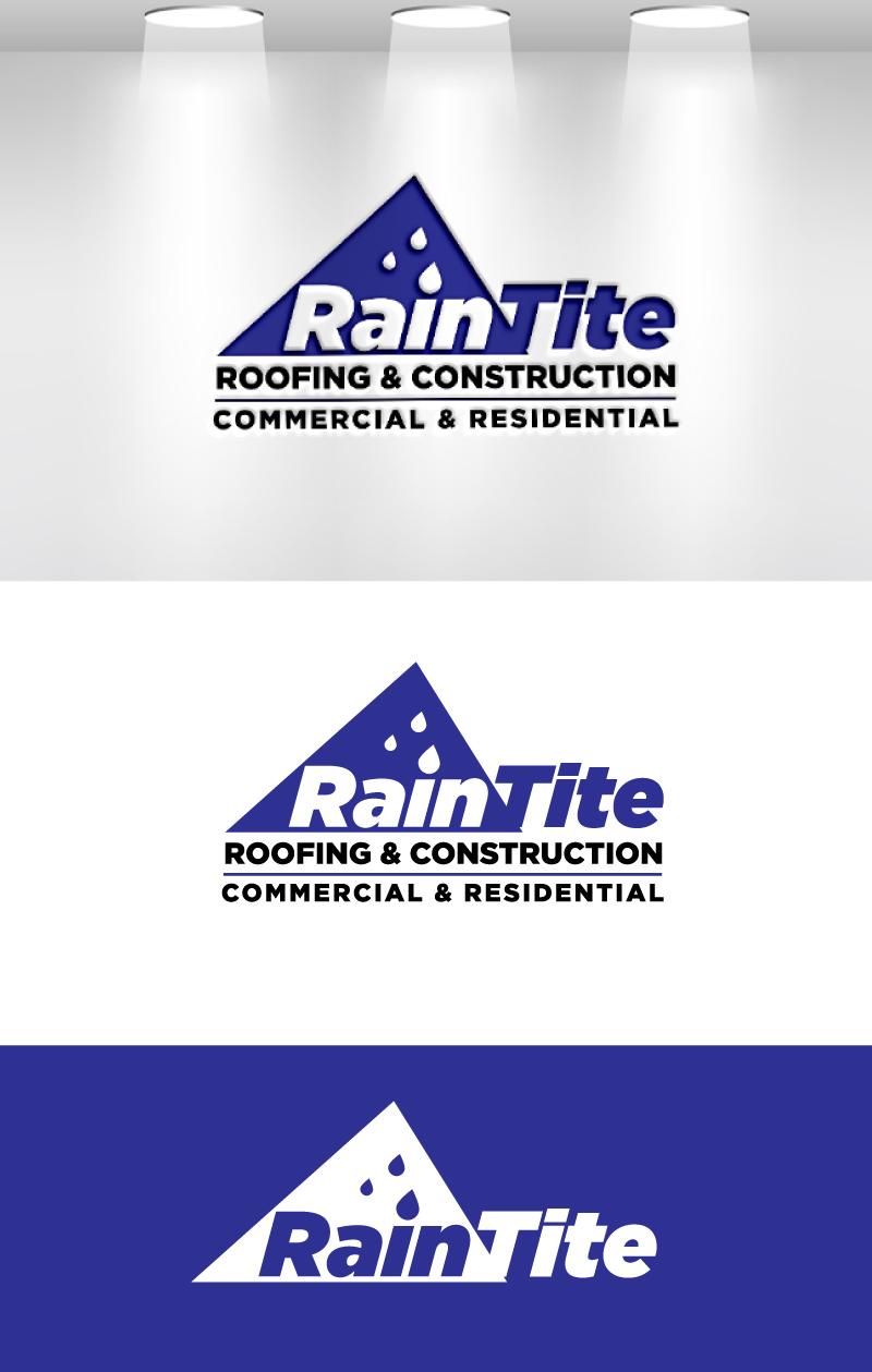 Logo-Design von VisionCraft™ für RainTite Roofing & Construction | Design #35387521