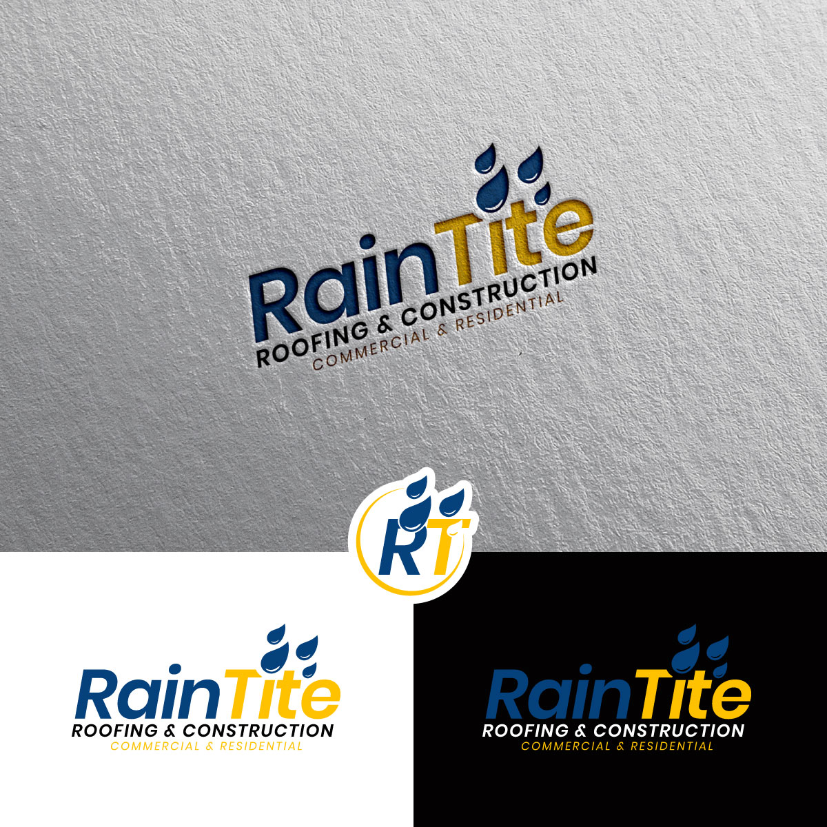 Logo Design by Alex Henry for RainTite Roofing & Construction | Design #35386990
