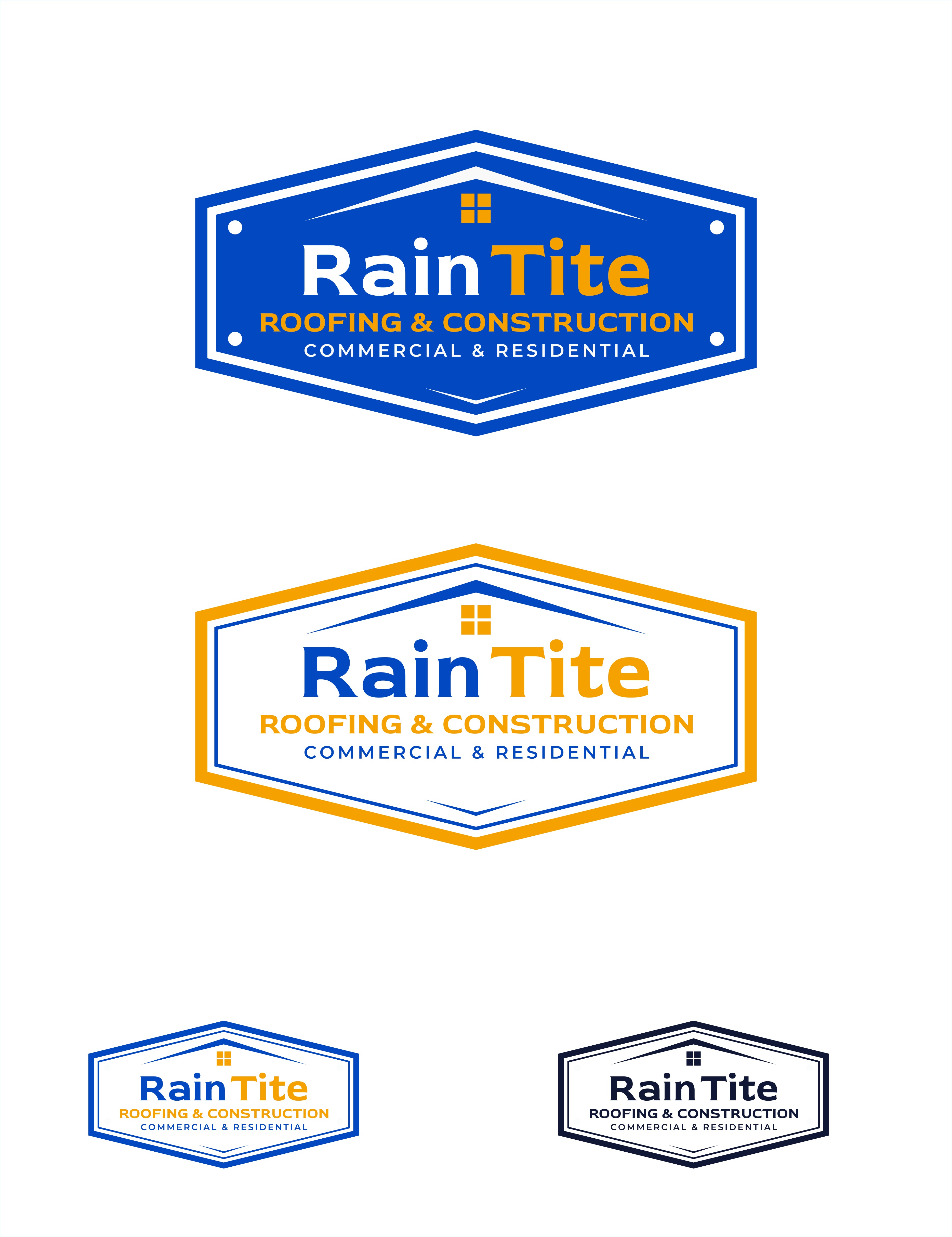 Logo Design by Samsul Bachri for RainTite Roofing & Construction | Design #35701697
