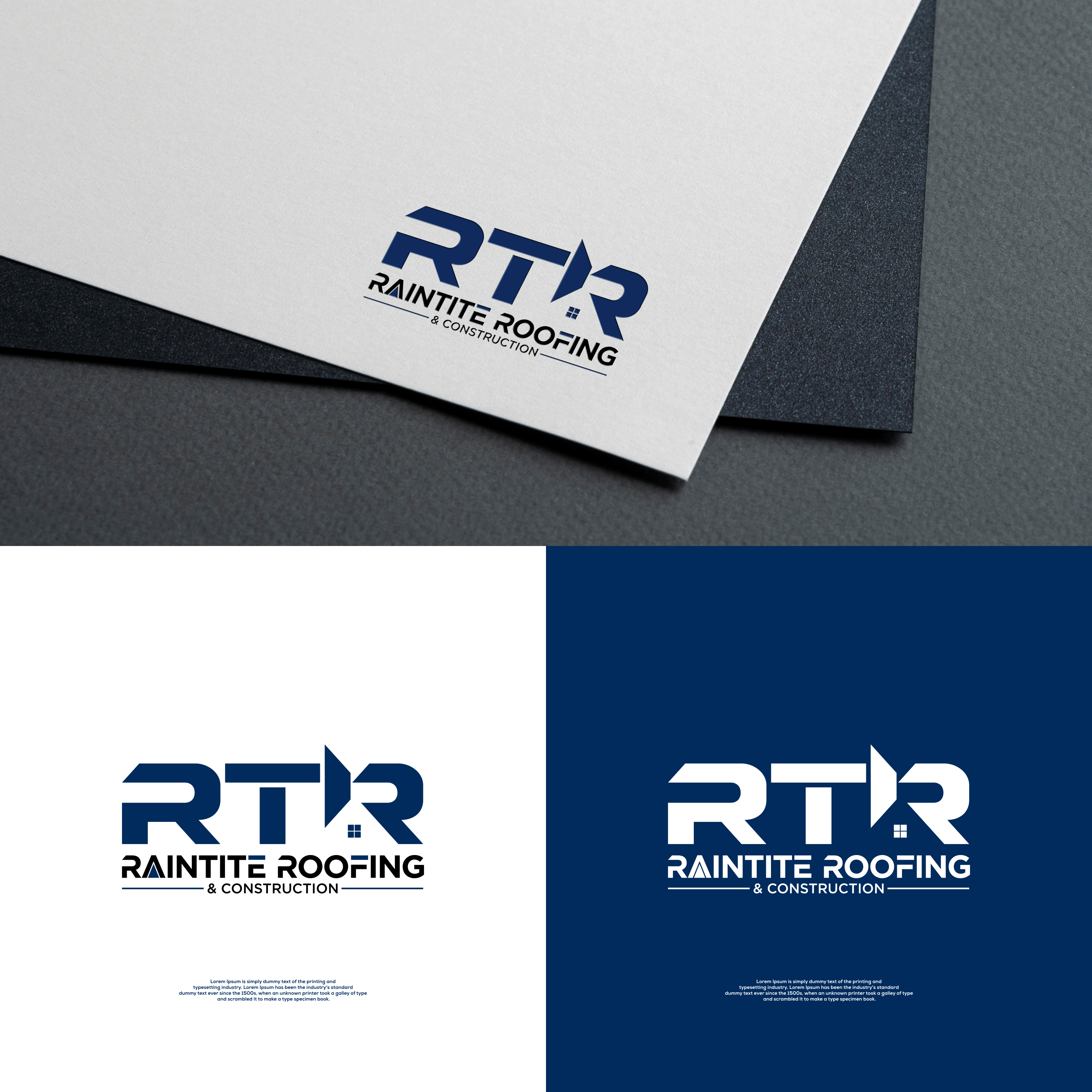 Diseño de Logo por Mentality_Std para RainTite Roofing & Construction | Diseño #35390962