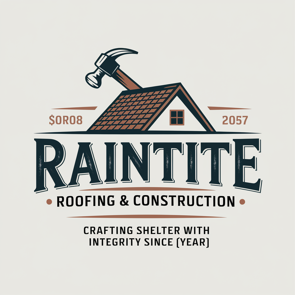 Diseño de Logo por Mukuuu para RainTite Roofing & Construction | Diseño #35394192