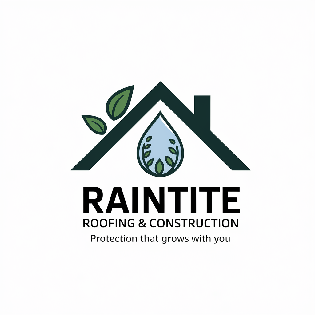 Logo Design by Mukuuu for RainTite Roofing & Construction | Design #35394194