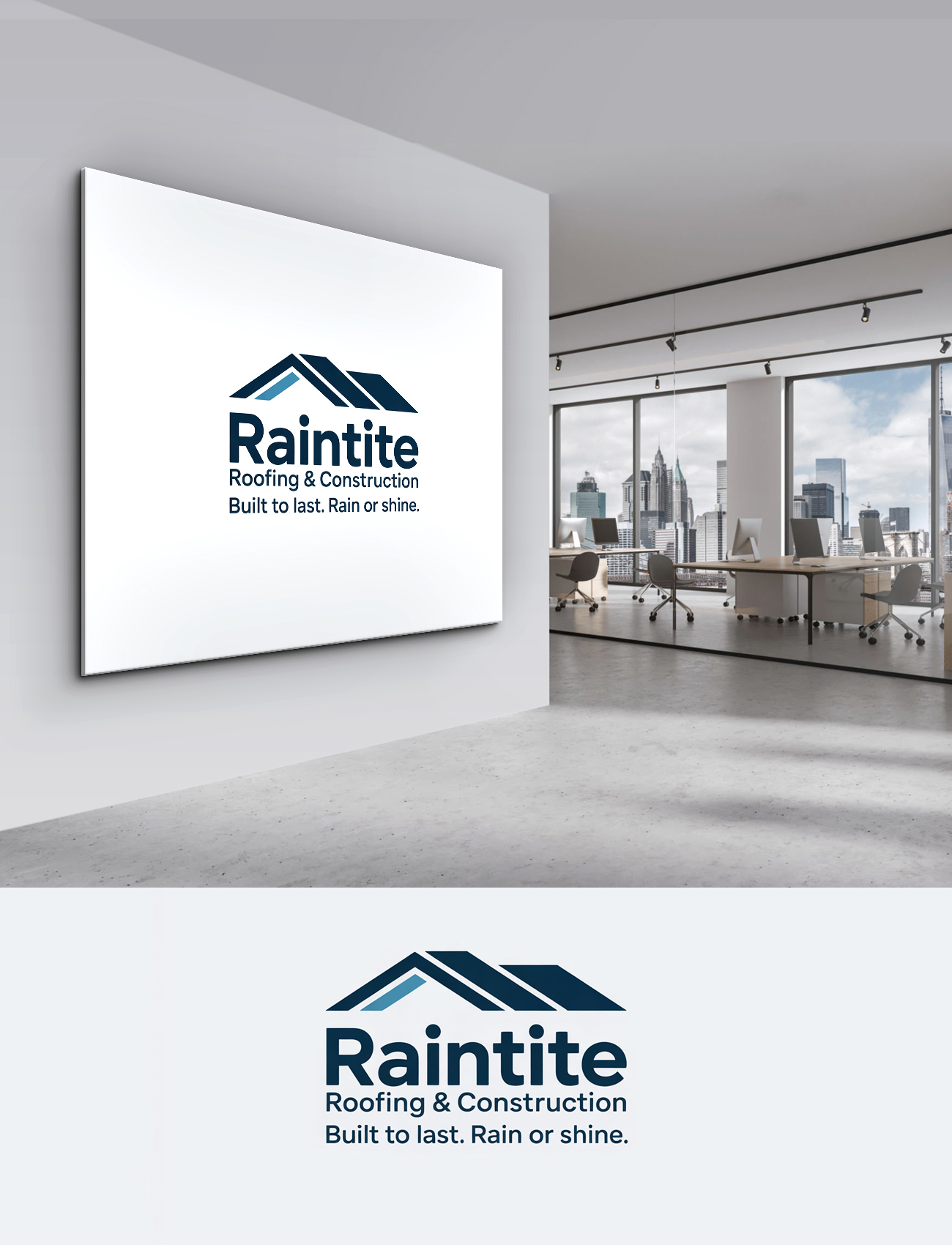 Logo Design by riya08 for RainTite Roofing & Construction | Design #35417490