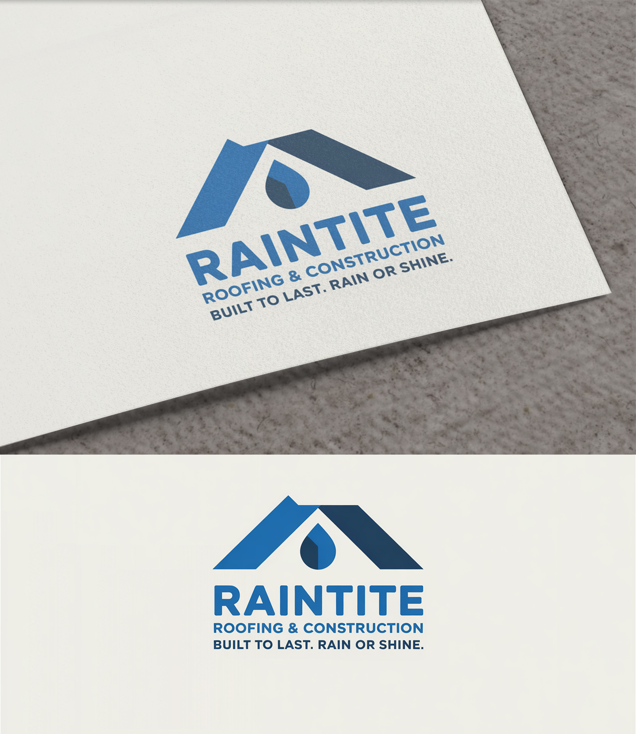 Logo Design by Riyaa.001 for RainTite Roofing & Construction | Design #35417492