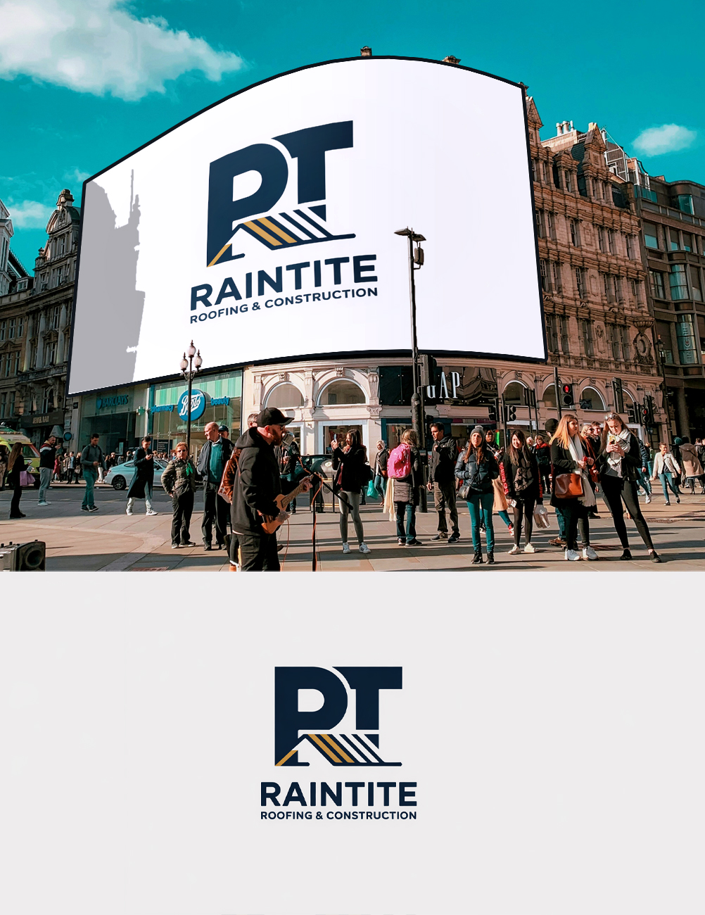Logo Design by Riyaa.001 for RainTite Roofing & Construction | Design #35417497