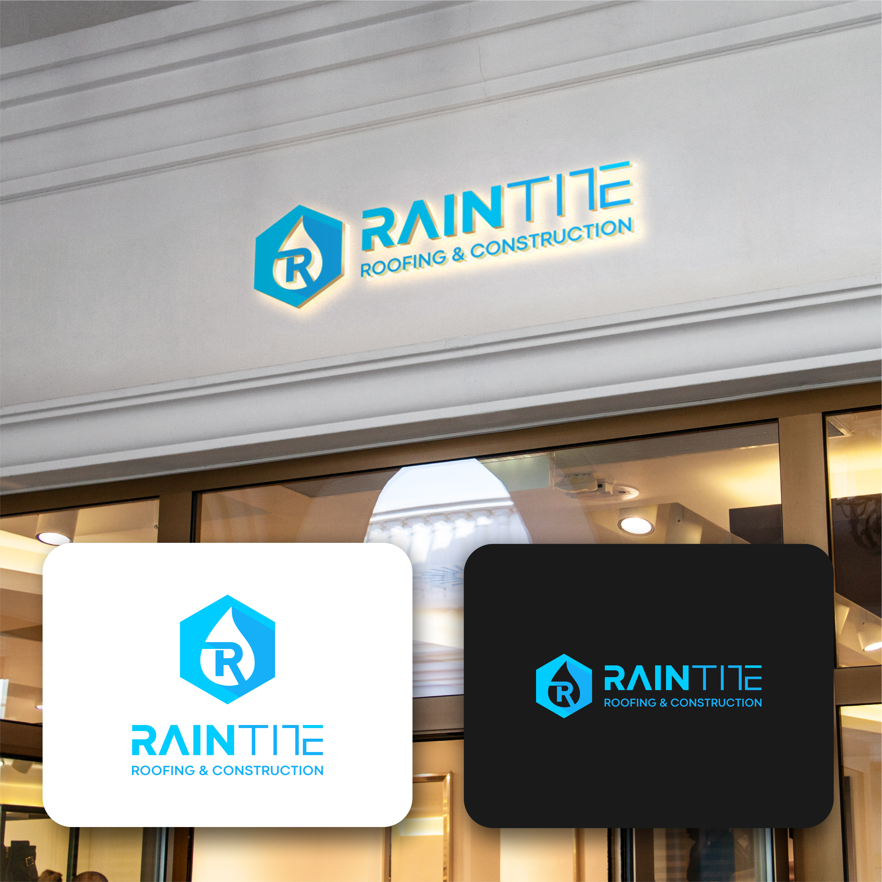 Logo Design by ArtAND_Studio for RainTite Roofing & Construction | Design #35387706