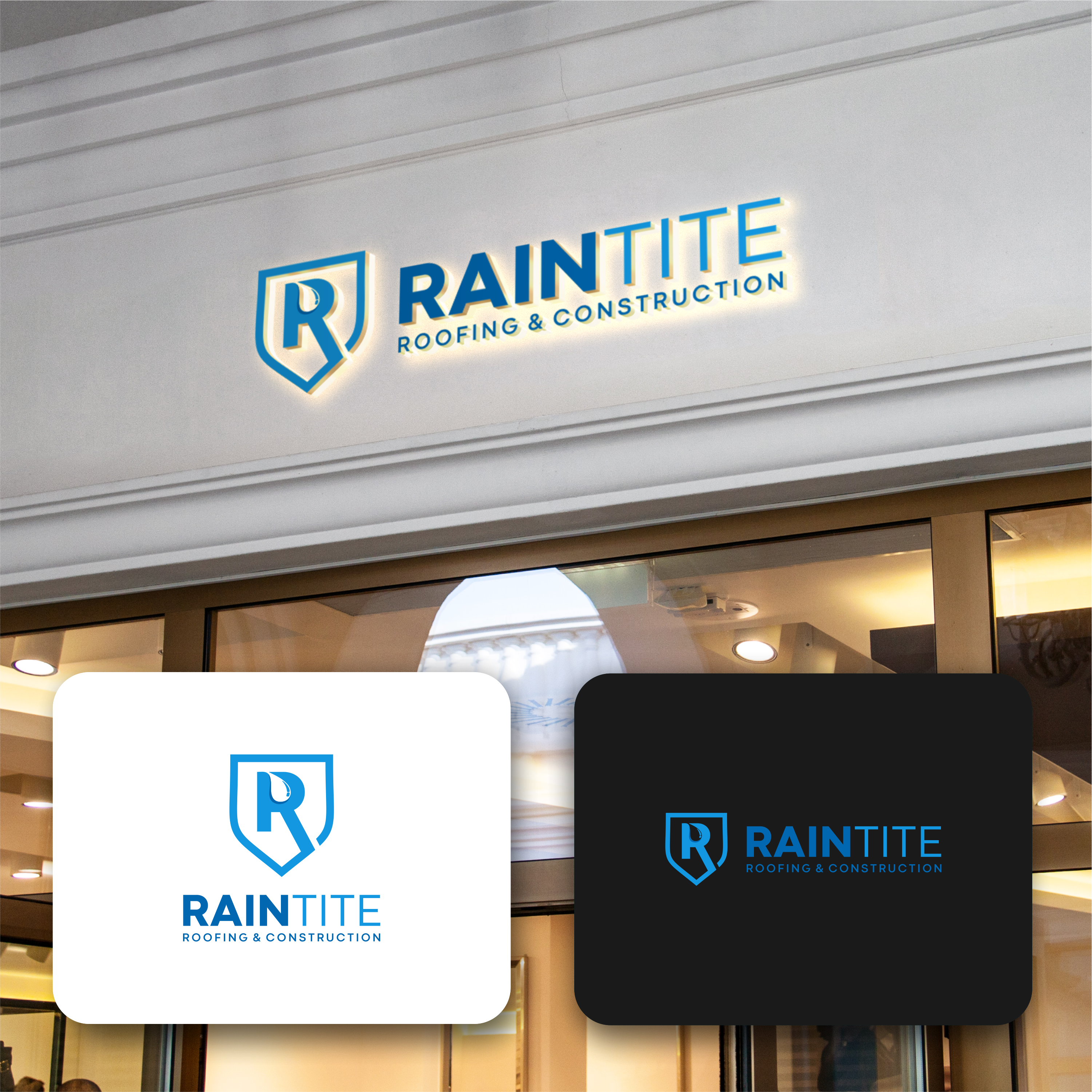 Logo-Design von ArtAND_Studio für RainTite Roofing & Construction | Design #35387707