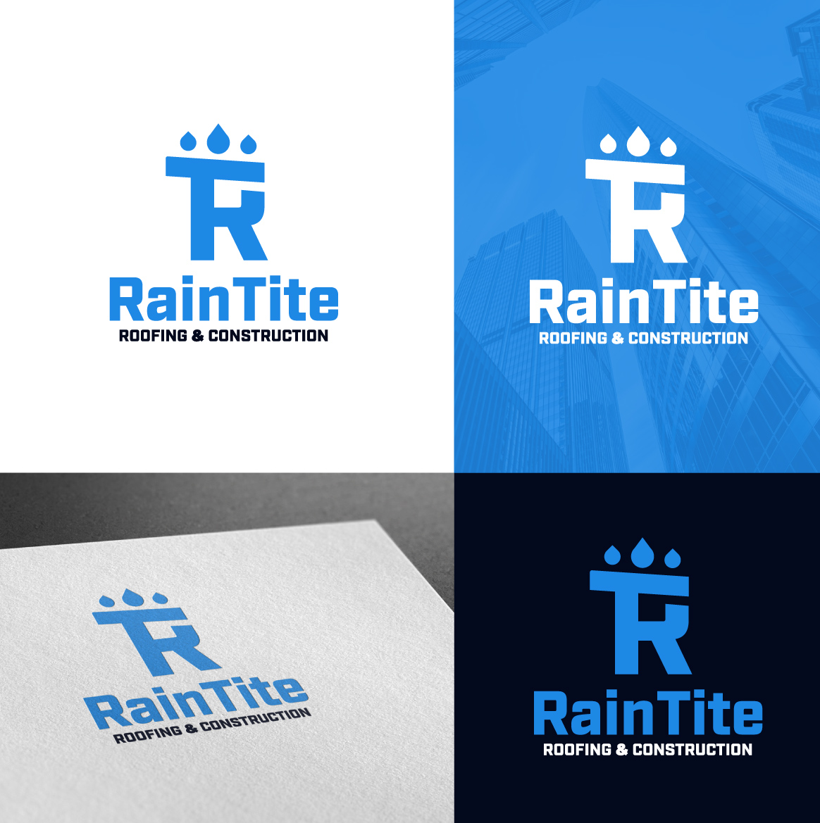 Design de Logo par andrew11 pour RainTite Roofing & Construction | Design #35387514