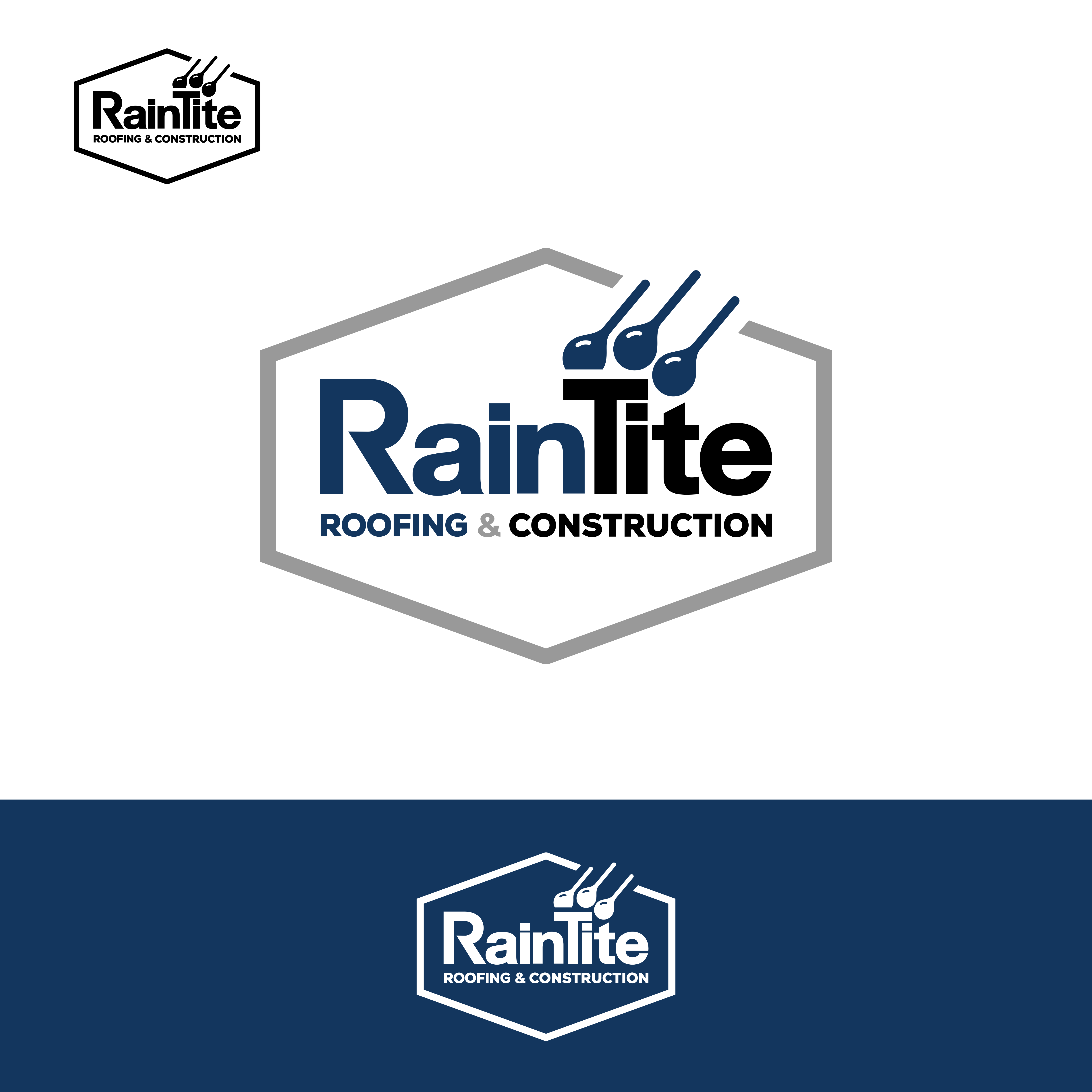 Logo-Design von valicreative für RainTite Roofing & Construction | Design #35391262