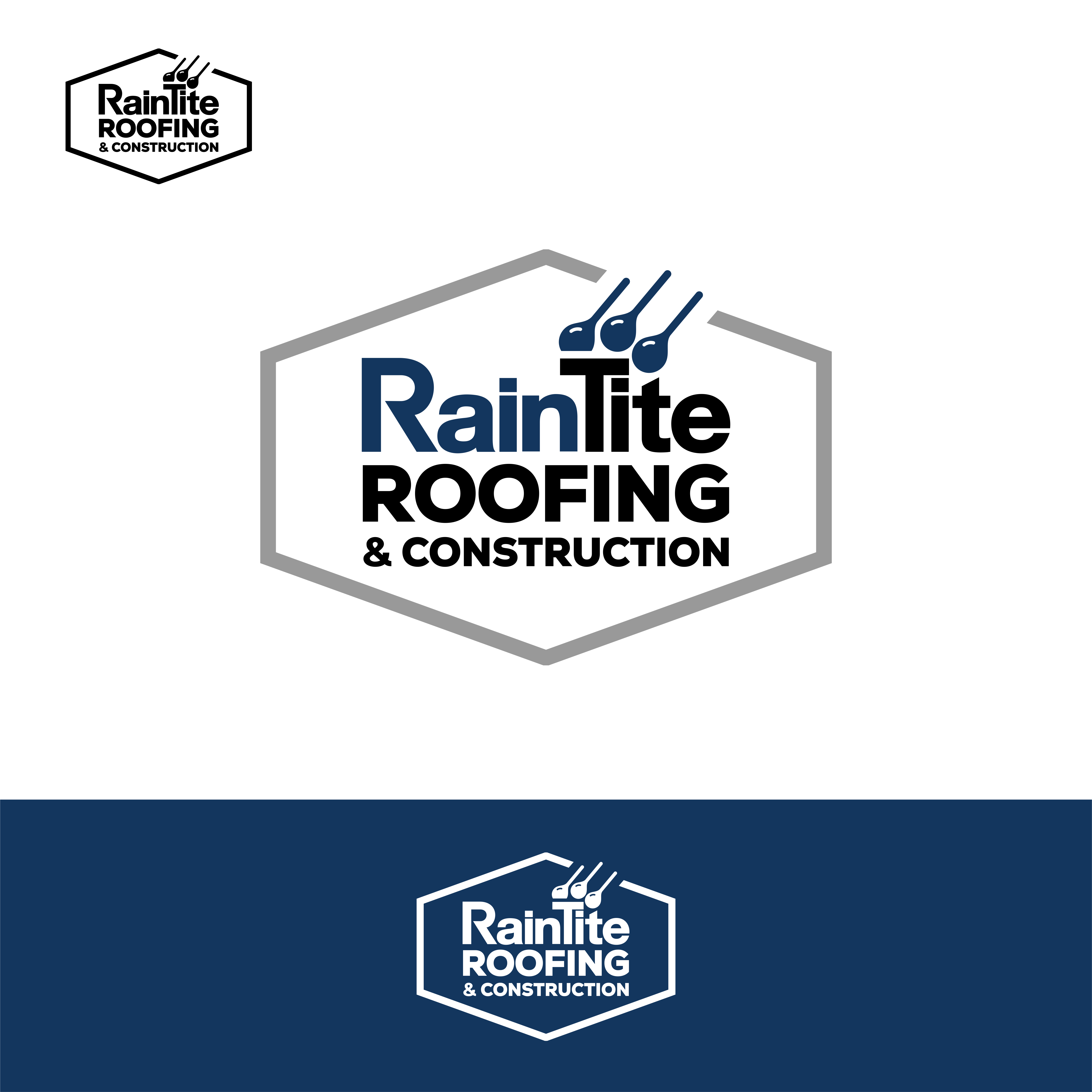 Diseño de Logo por valicreative para RainTite Roofing & Construction | Diseño #35391265