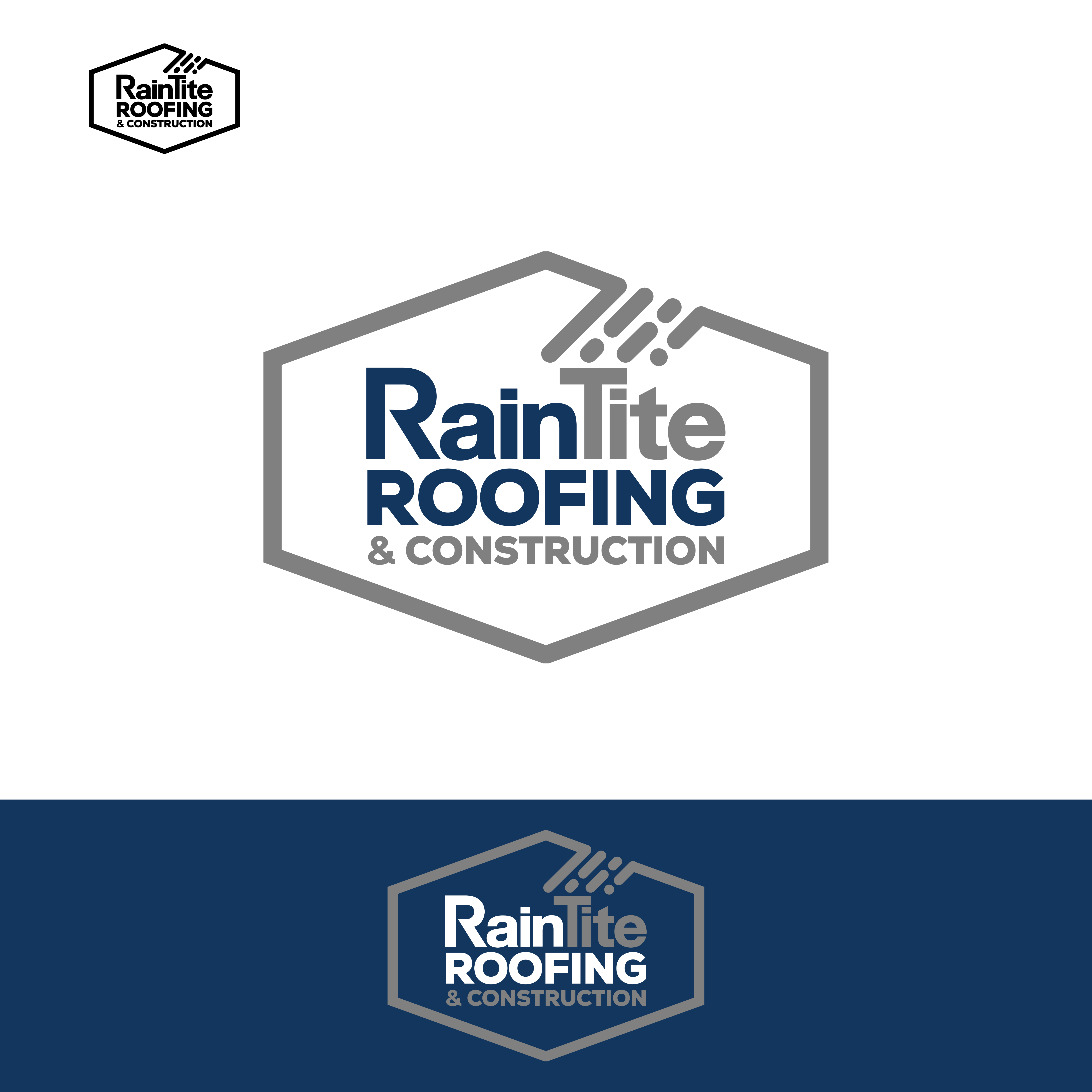 Logo Design by valicreative for RainTite Roofing & Construction | Design #35392163