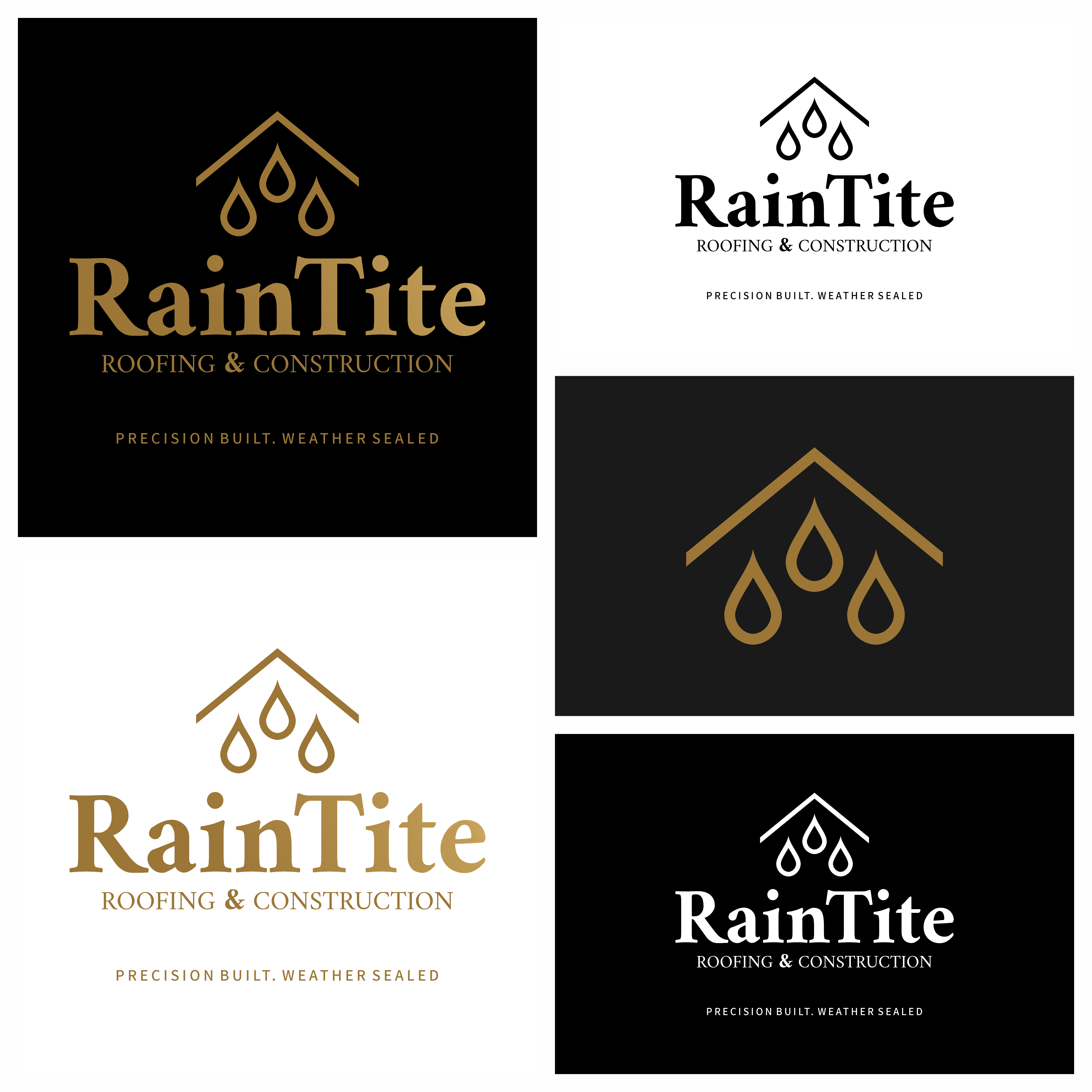 Diseño de Logo por Tod para RainTite Roofing & Construction | Diseño #35421866