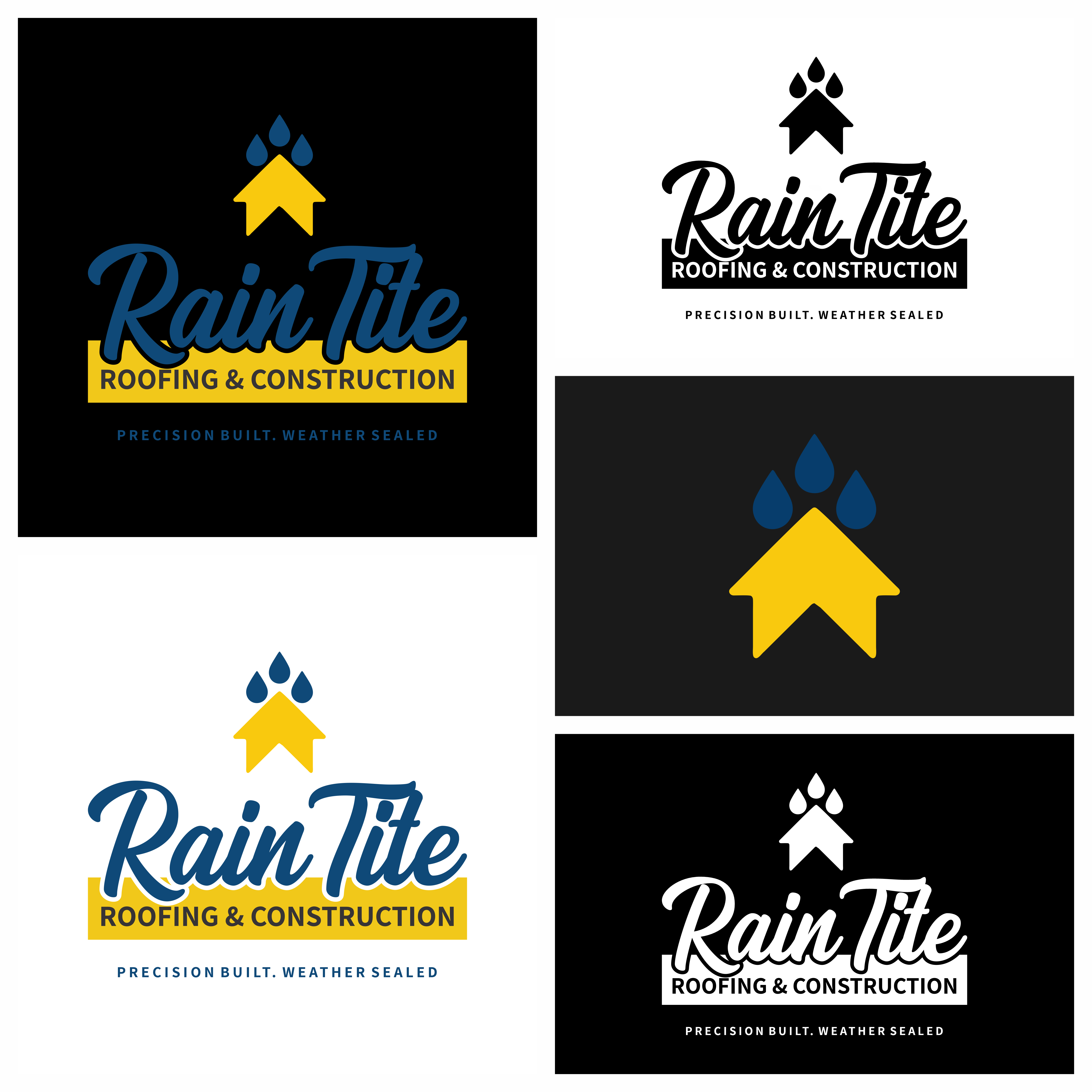 Logo Design by Tod for RainTite Roofing & Construction | Design #35427014
