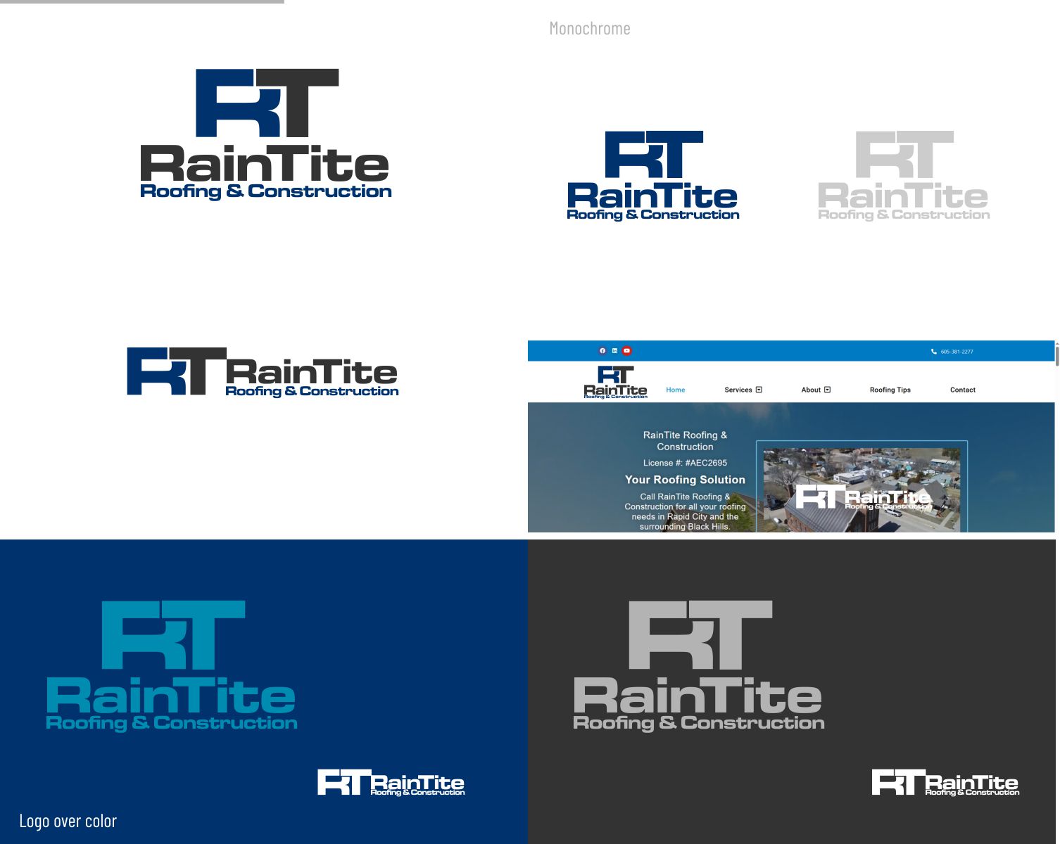 Logo Design by DesignMX (Renan Mejia) for RainTite Roofing & Construction | Design #35391972