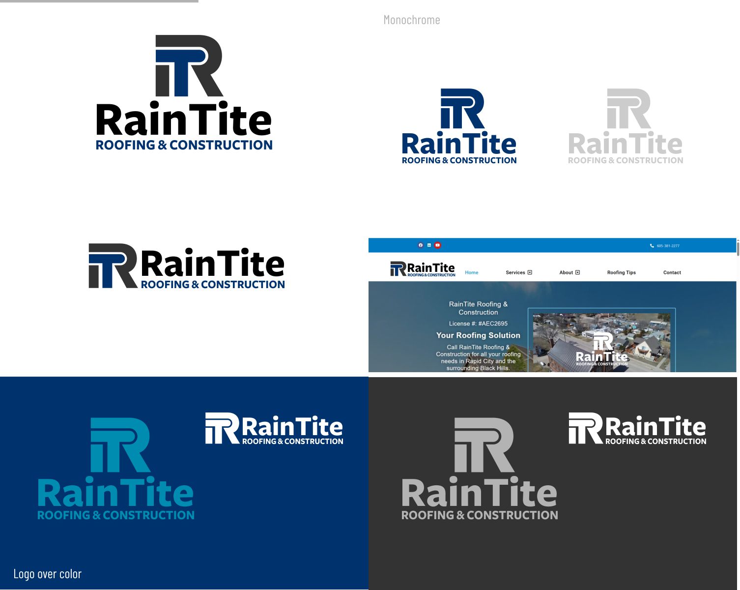 Logo Design by DesignMX (Renan Mejia) for RainTite Roofing & Construction | Design #35391998