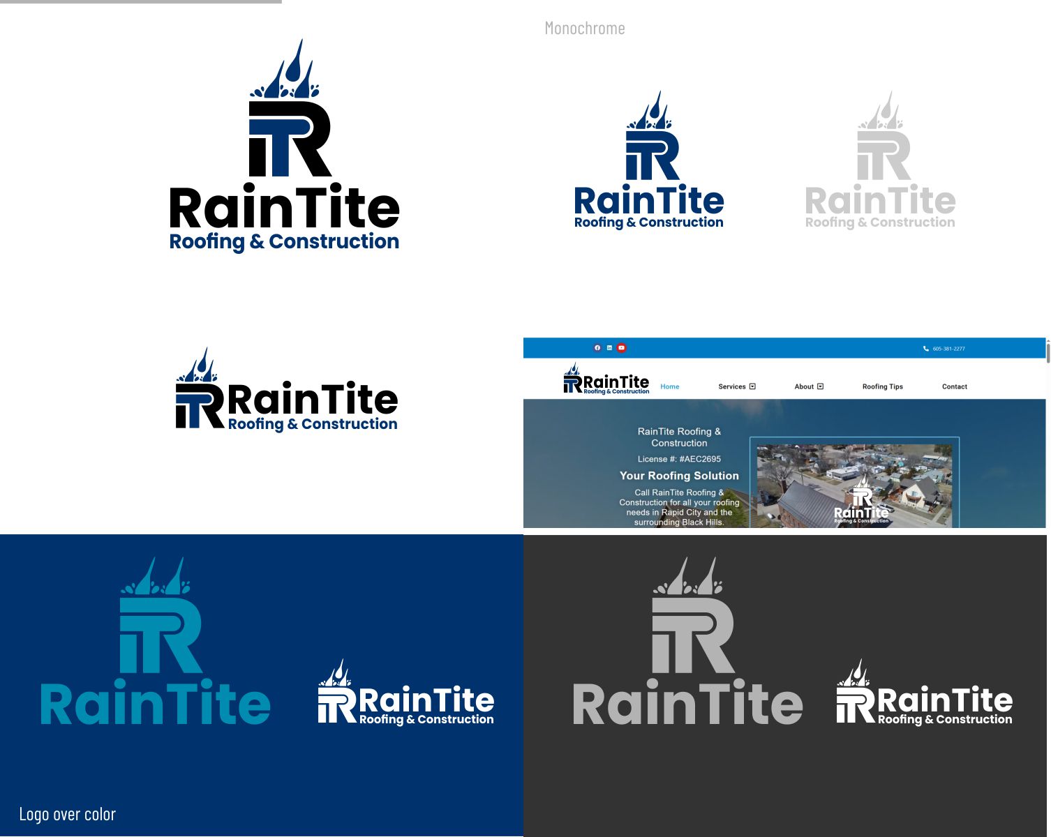 Logo-Design von DesignMX (Renan Mejia) für RainTite Roofing & Construction | Design #35391999