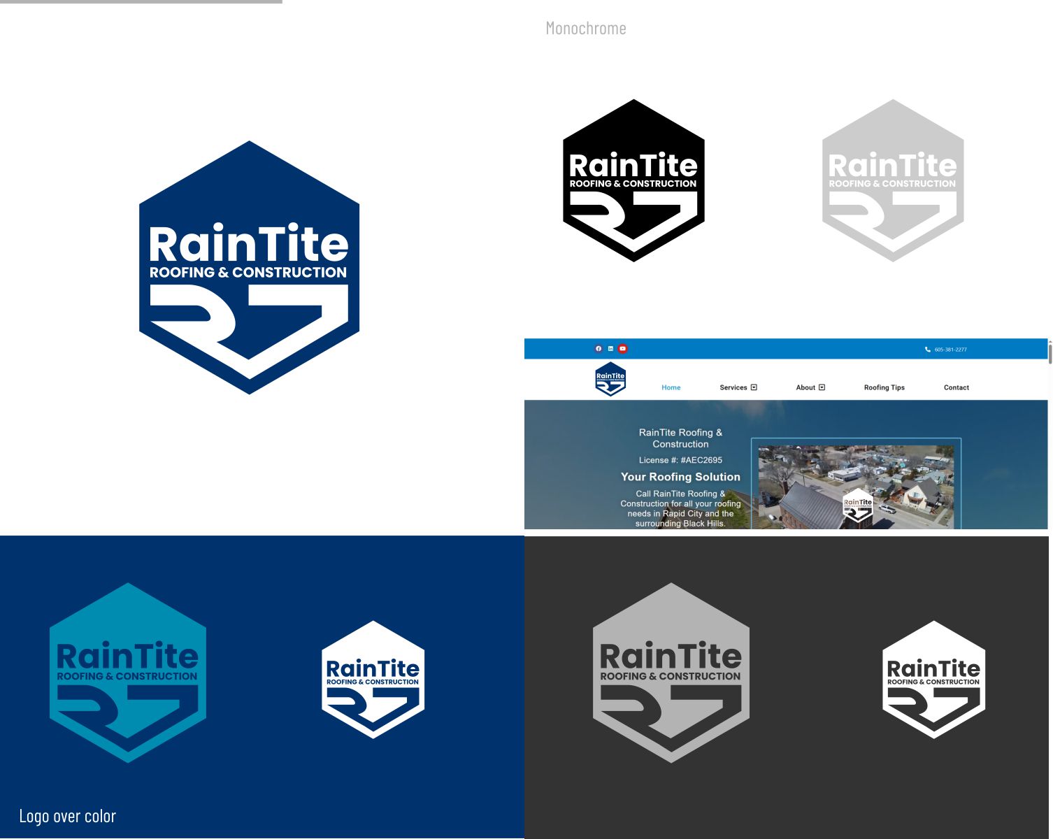 Logo-Design von DesignMX (Renan Mejia) für RainTite Roofing & Construction | Design #35392001