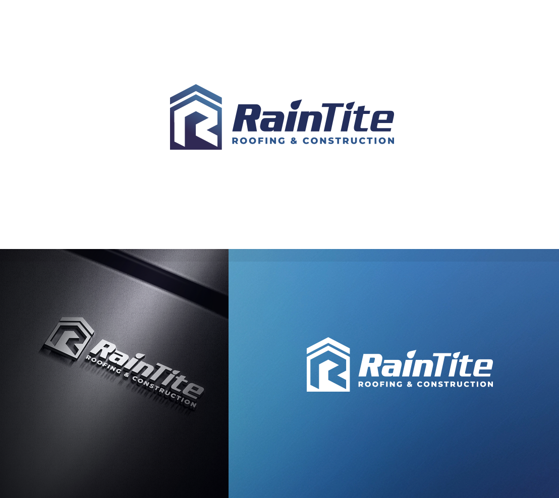 Logo Design by ivan for RainTite Roofing & Construction | Design #35419164