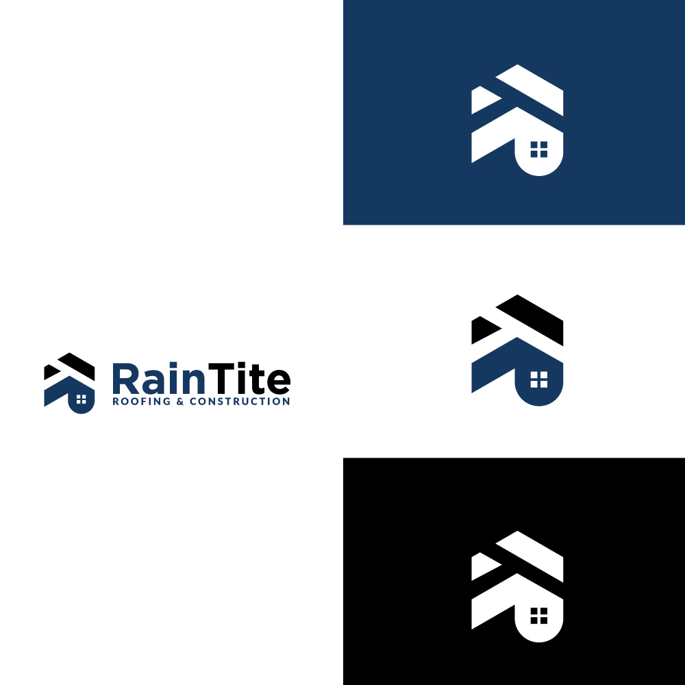 Logo-Design von Anekaa für RainTite Roofing & Construction | Design #35386980