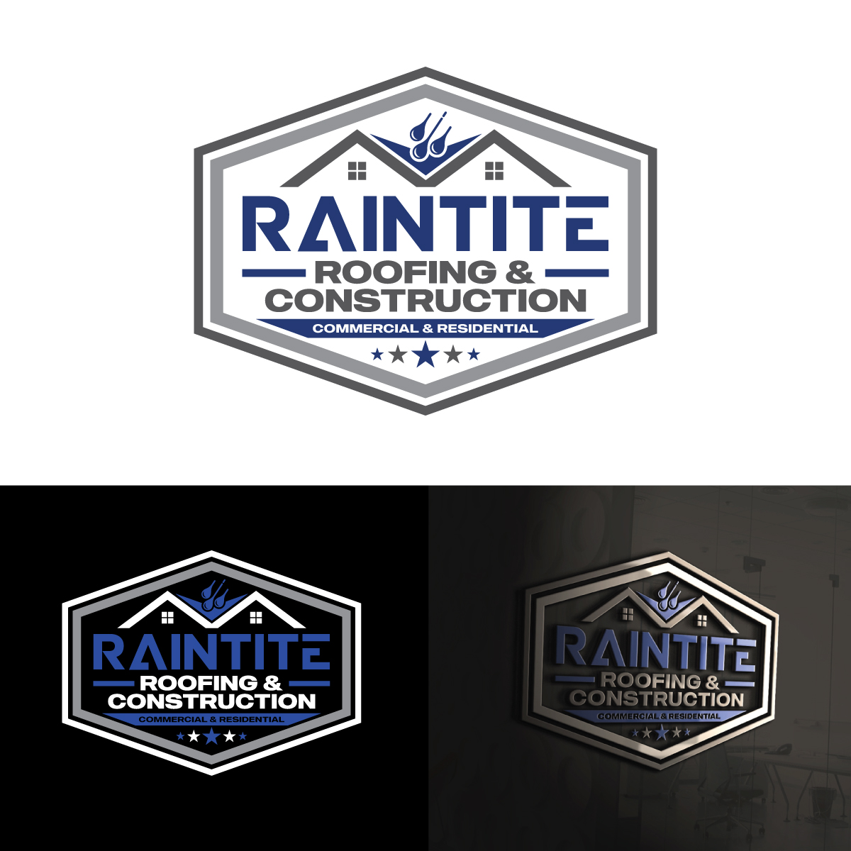 Logo Design by riya.mitra07j for RainTite Roofing & Construction | Design #35387544