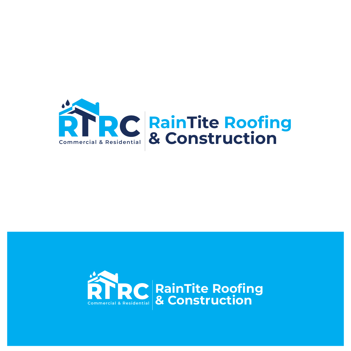 Diseño de Logo por Maxo-Biz para RainTite Roofing & Construction | Diseño #35388700