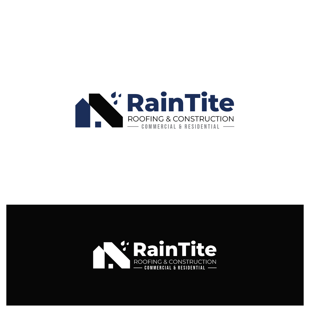Diseño de Logo por Maxo-Biz para RainTite Roofing & Construction | Diseño #35388703