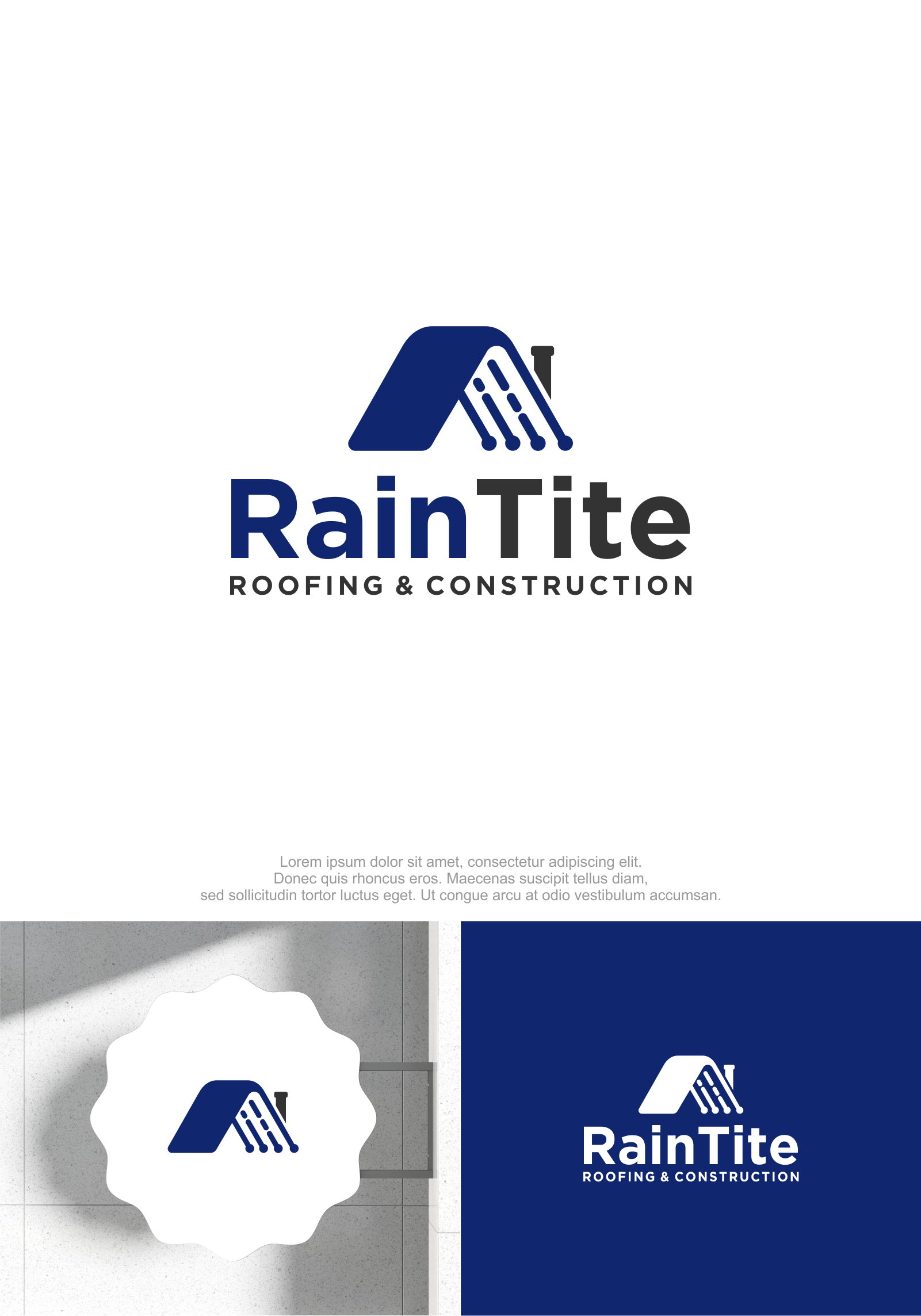 Logo Design by M.Syaiful Huda for RainTite Roofing & Construction | Design #35386998