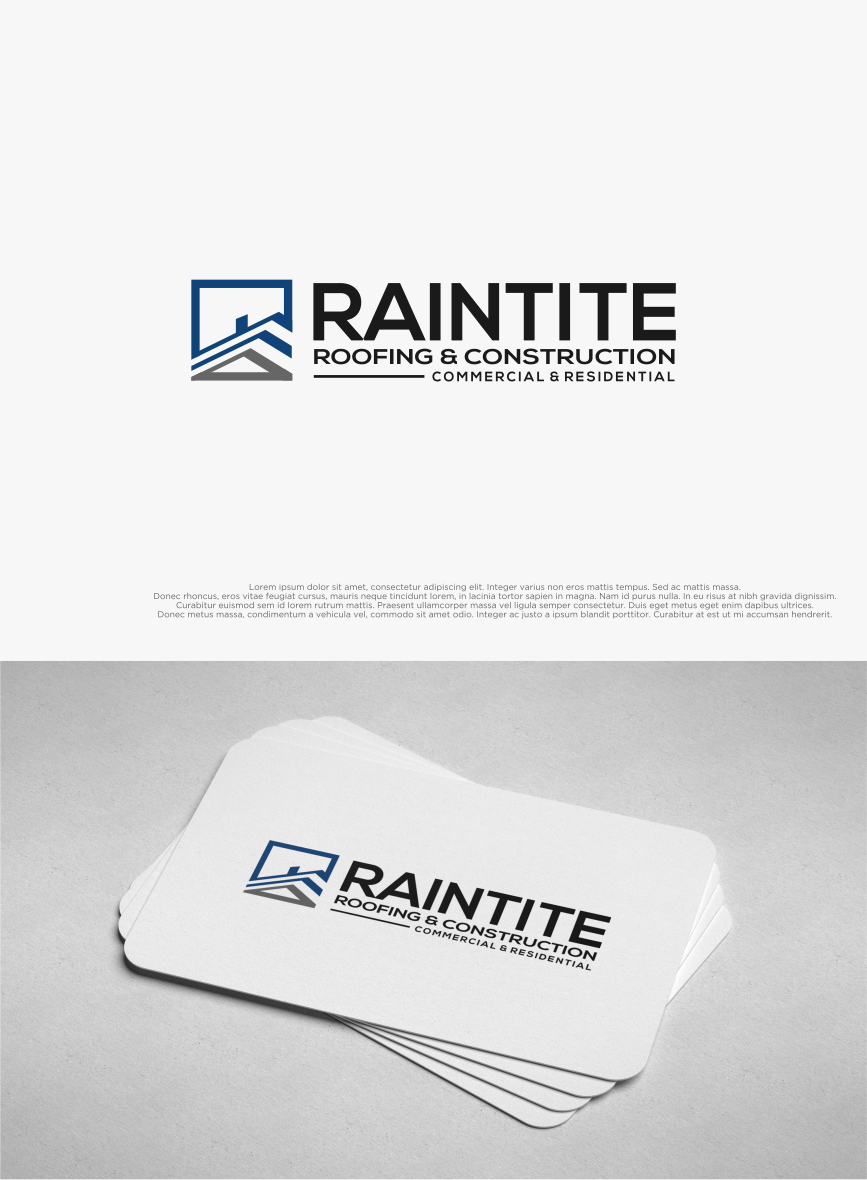 Logo Design by shiroRo for RainTite Roofing & Construction | Design #35409558