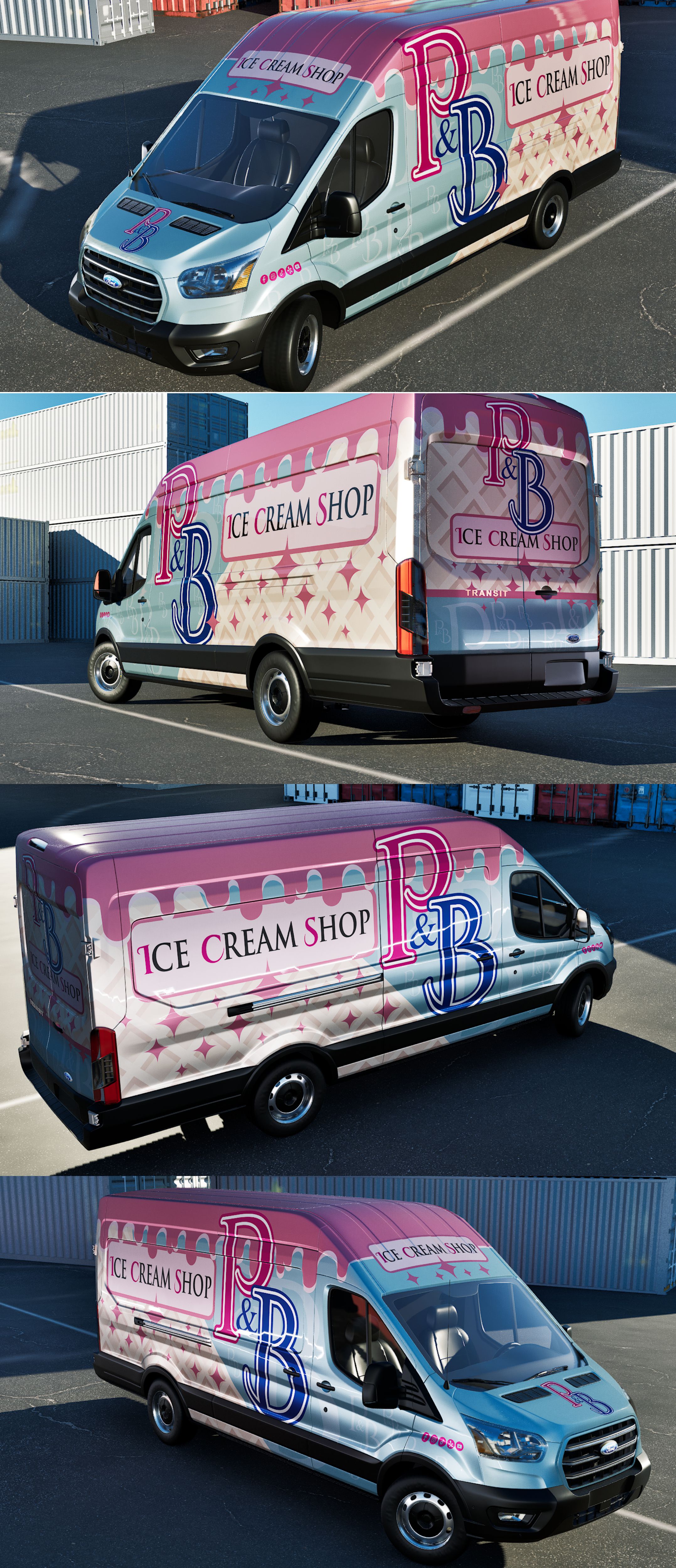 Car Wrap Design by VEDG for P & B Ice Cream Shop | Design #35398989