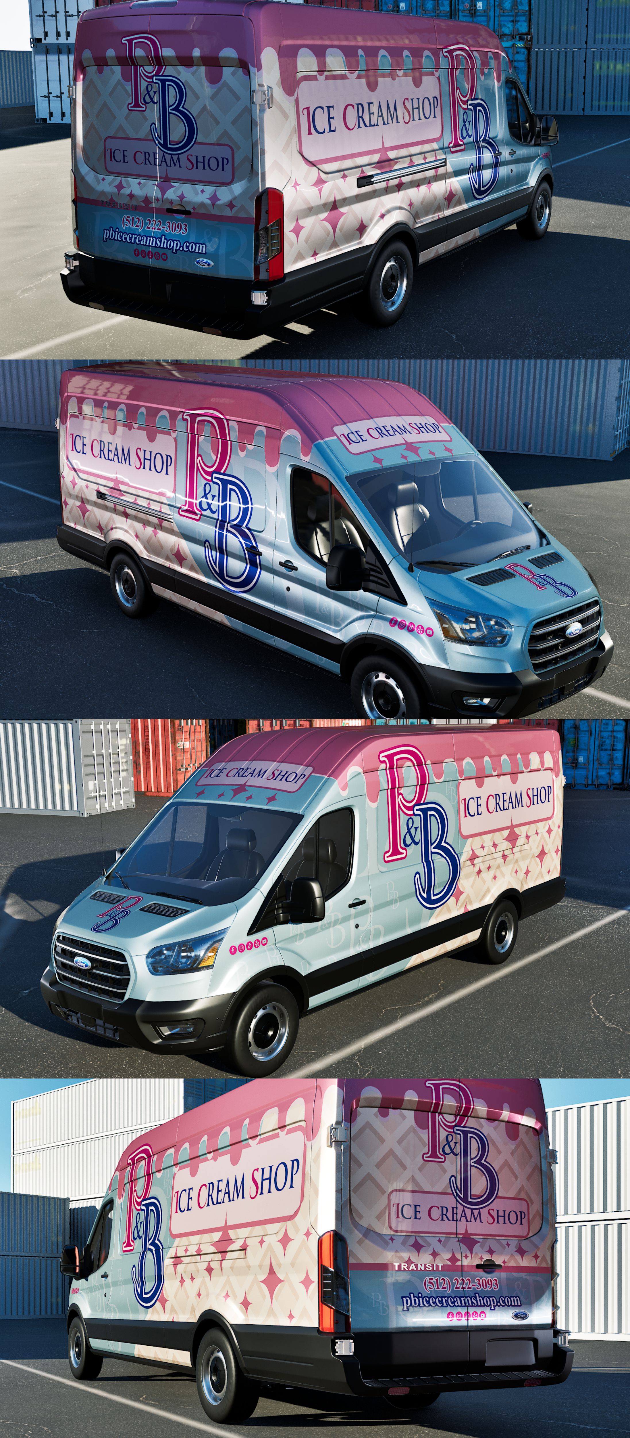 Car Wrap Design by VEDG for P & B Ice Cream Shop | Design #35399448