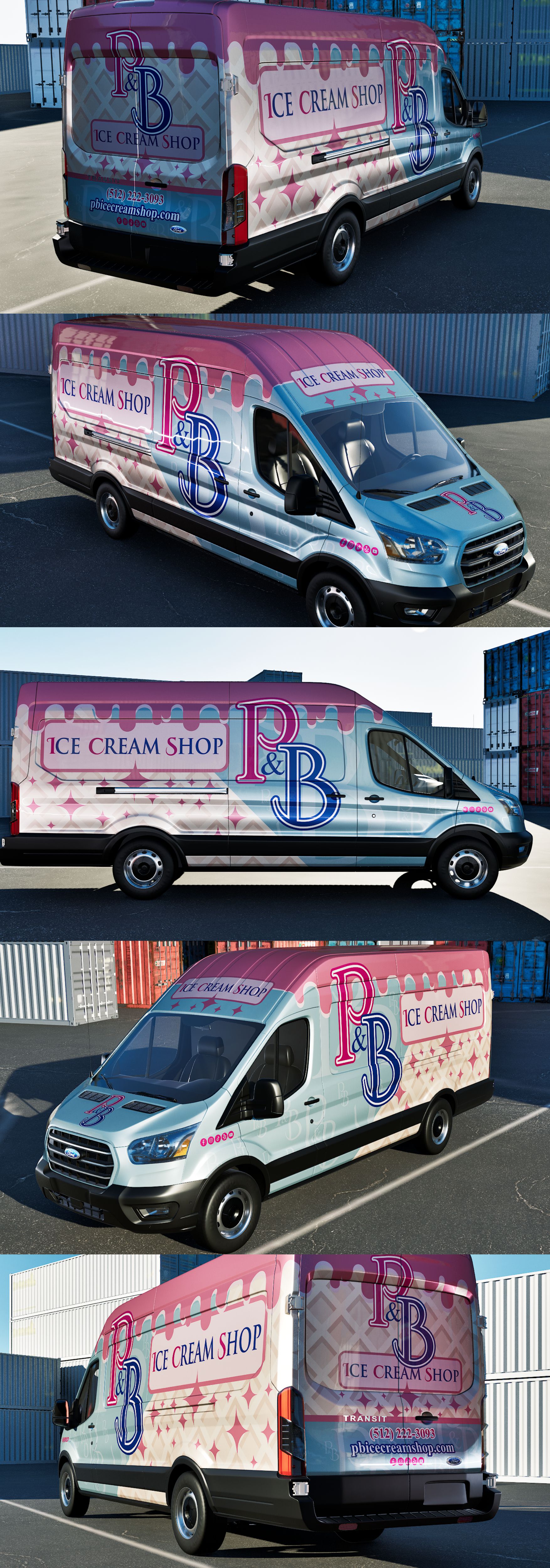 Car Wrap Design by VEDG for P & B Ice Cream Shop | Design #35399555