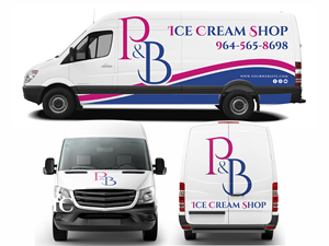 Car Wrap Design by AslamDesign for P & B Ice Cream Shop | Design: #35396922