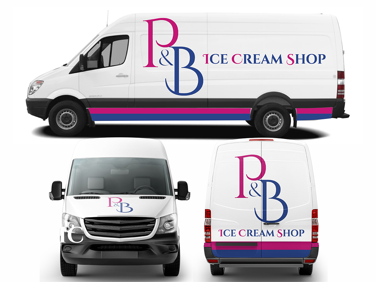 Car Wrap Design by AslamDesign for P & B Ice Cream Shop | Design #35397284
