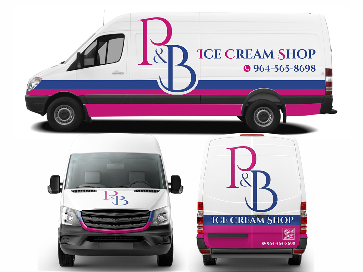 Design de Covering de Véhicule par AslamDesign pour P & B Ice Cream Shop | Design #35397550