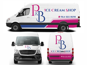 Car Wrap Design by AslamDesign for P & B Ice Cream Shop | Design: #35397824