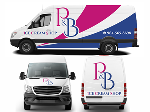 Car Wrap Design by AslamDesign for P & B Ice Cream Shop | Design: #35398073