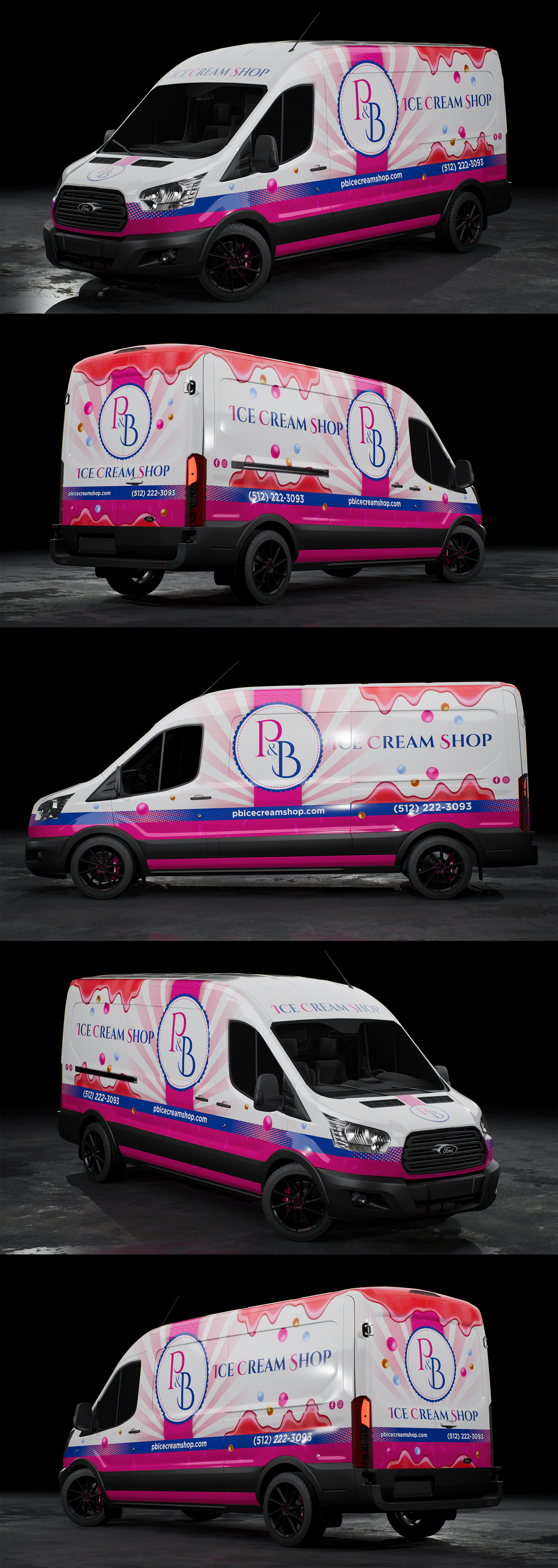 Car Wrap Design by Panji A. for P & B Ice Cream Shop | Design #35402273