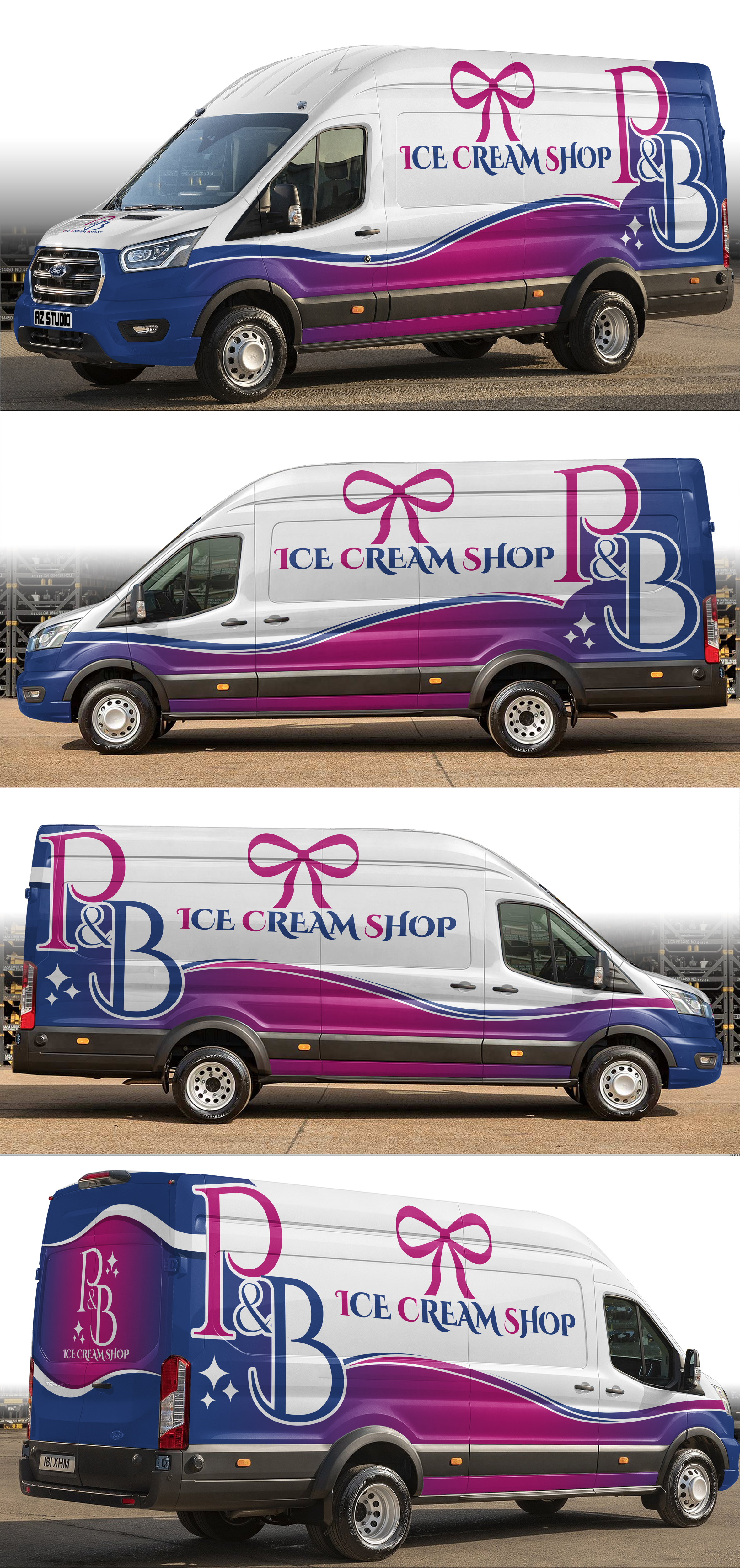 Car Wrap Design by AZ_Studio for P & B Ice Cream Shop | Design #35394557