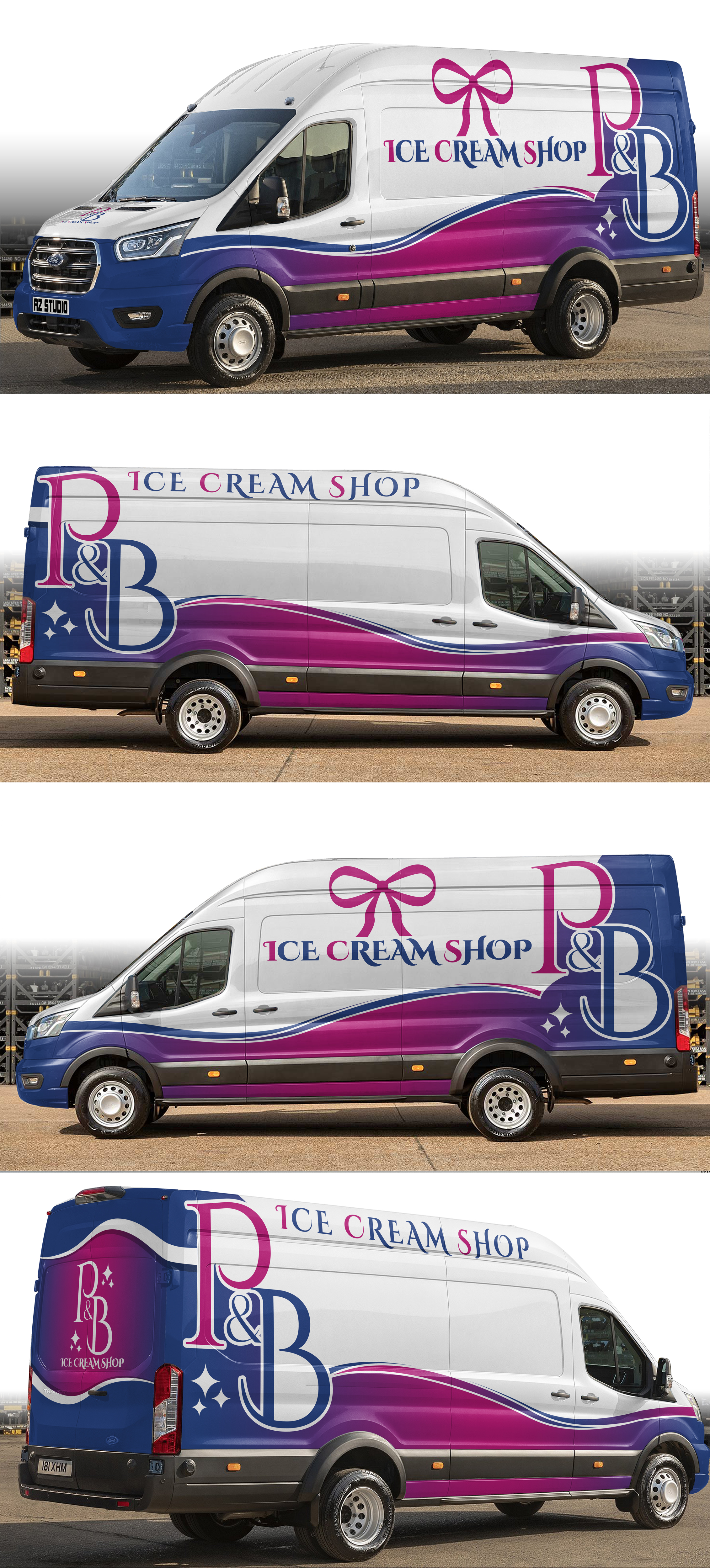Car Wrap Design by AZ_Studio for P & B Ice Cream Shop | Design #35398608