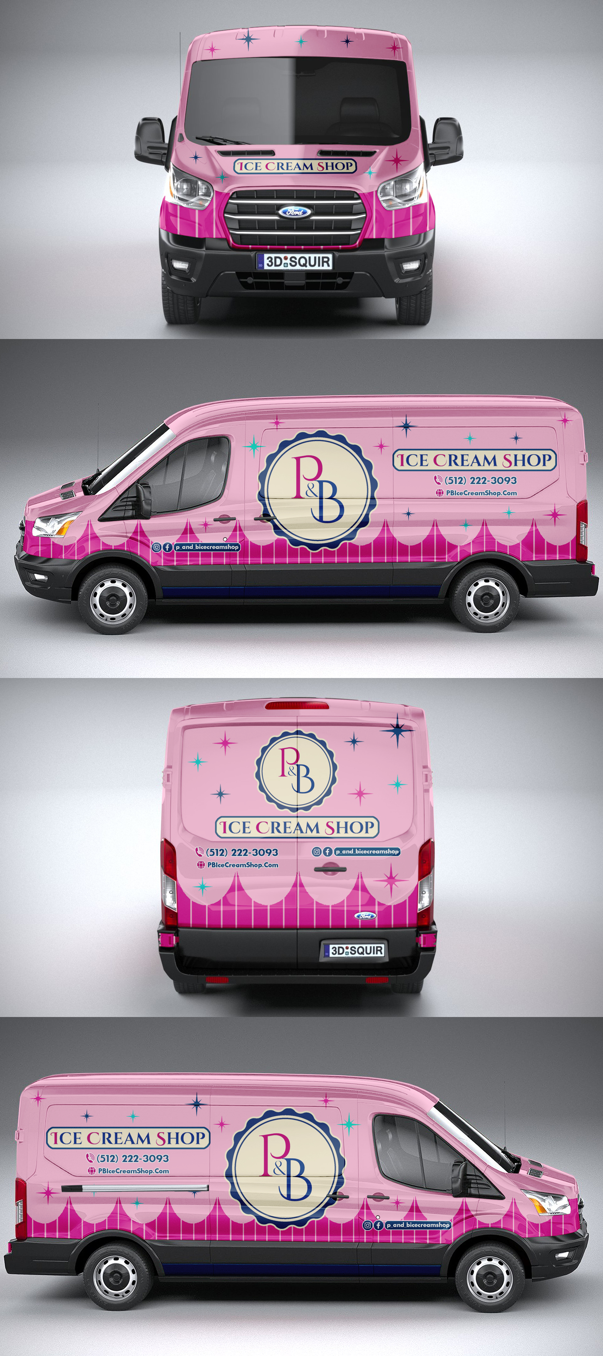 Car Wrap Design by ANGGI MAULANA PRAKOSO for P & B Ice Cream Shop | Design #35396164