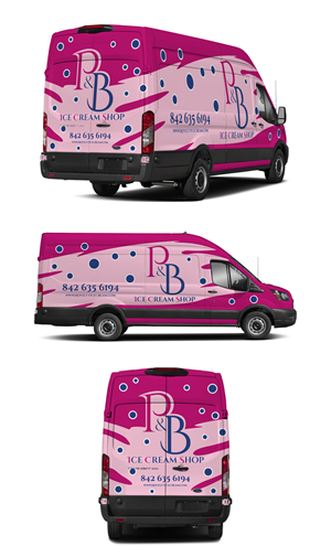 Car Wrap Design by 123graphics for P & B Ice Cream Shop | Design #35397408